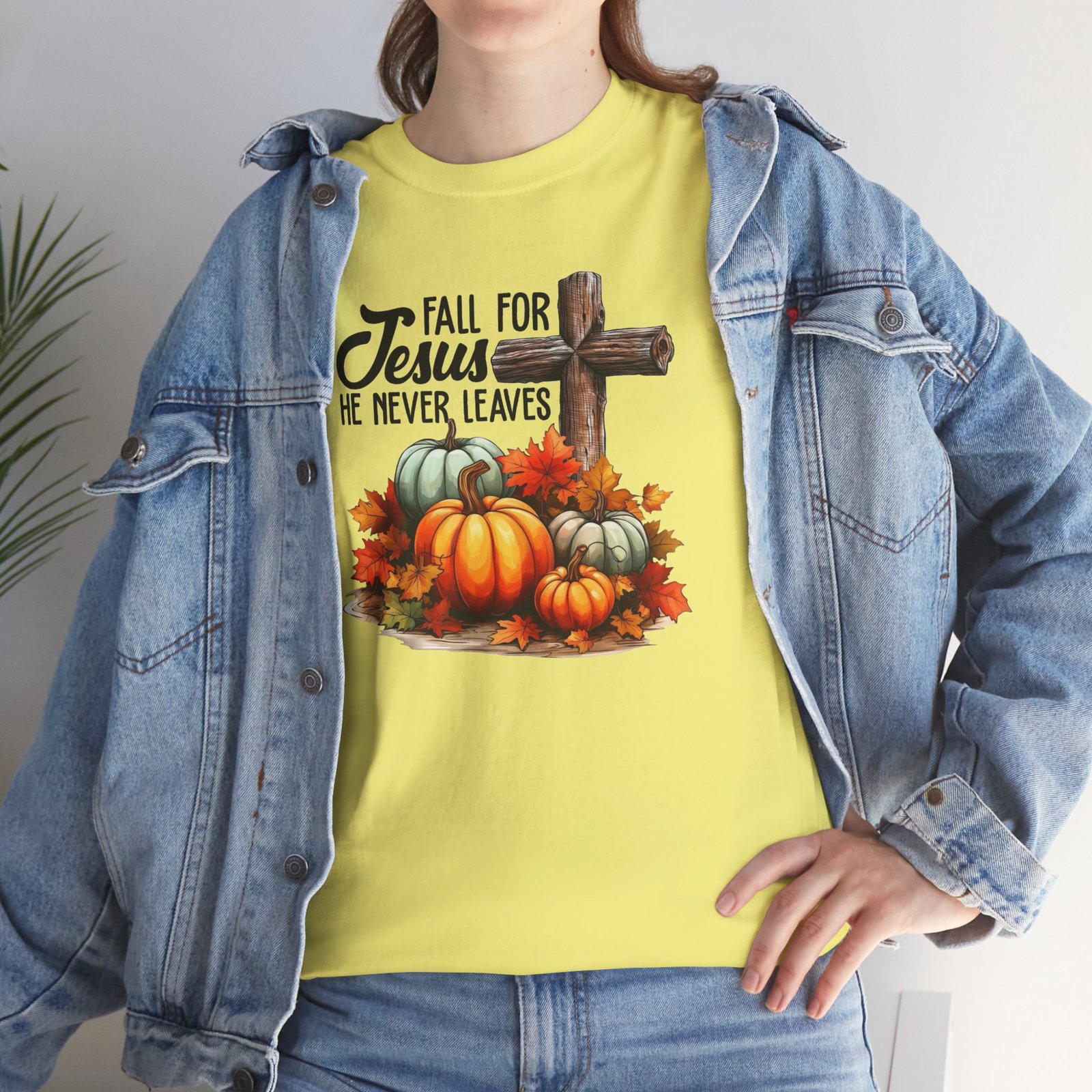 Fall for Jesus  — Pumpkin Cross Christian Unisex T-Shirt - Image 17