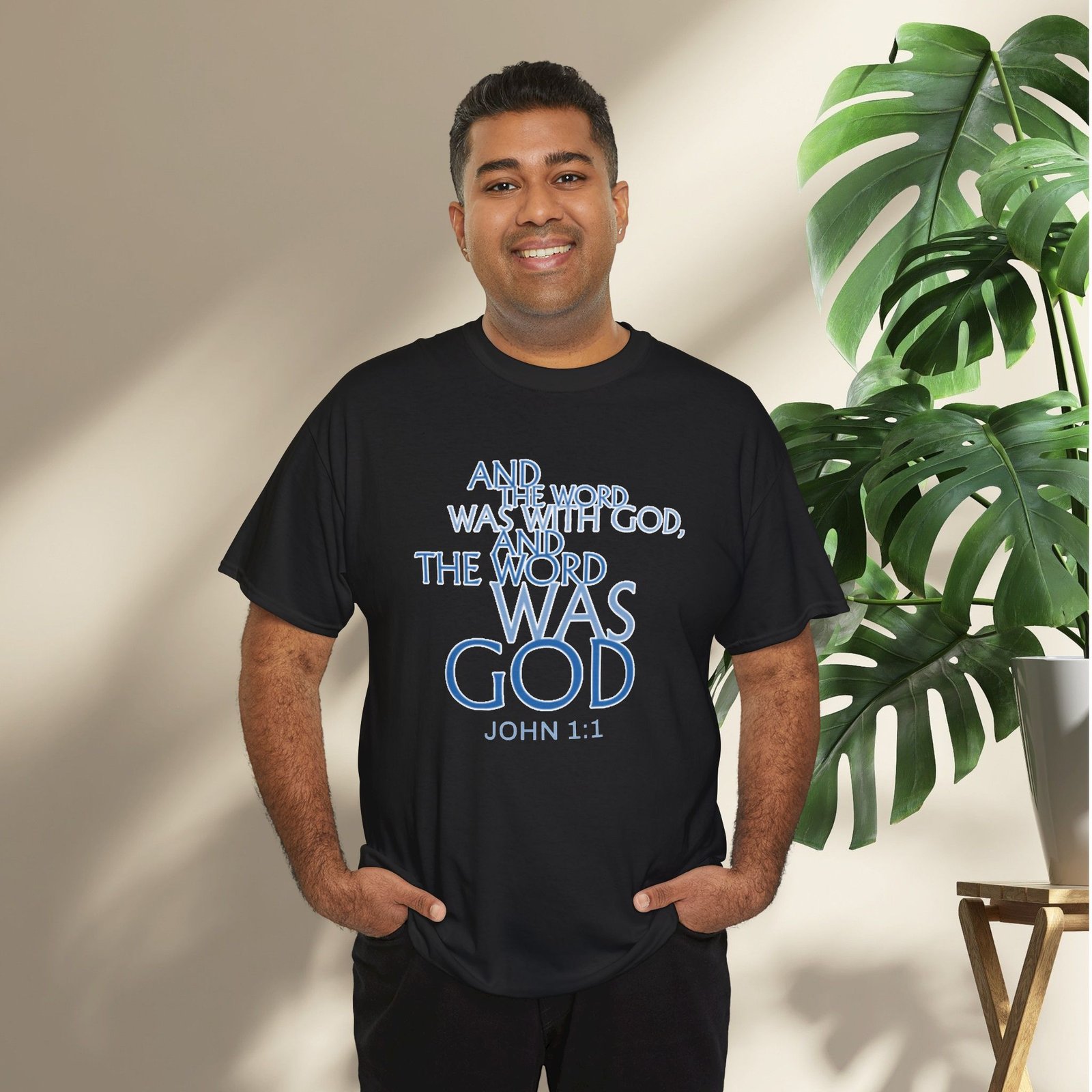 "The Word Was God" John 1:1 Unisex Scripture T-Shirt - Image 22