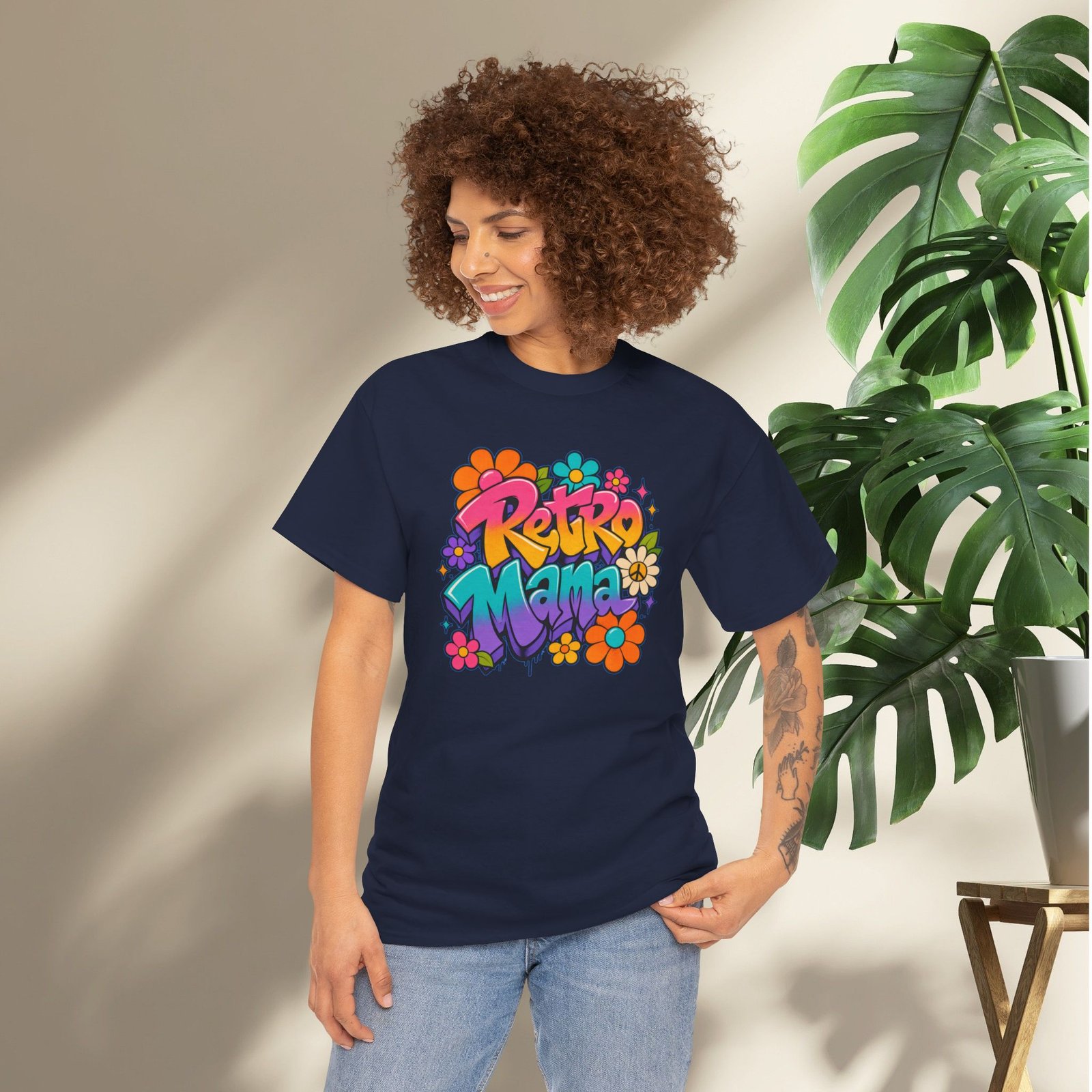 Retro Mama T‑Shirt — 70s Flower Power - Image 5