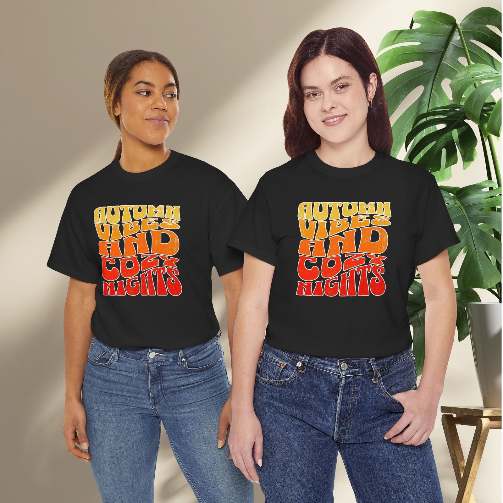 Autumn Vibes Cozy Nights Unisex T-Shirt - Image 17