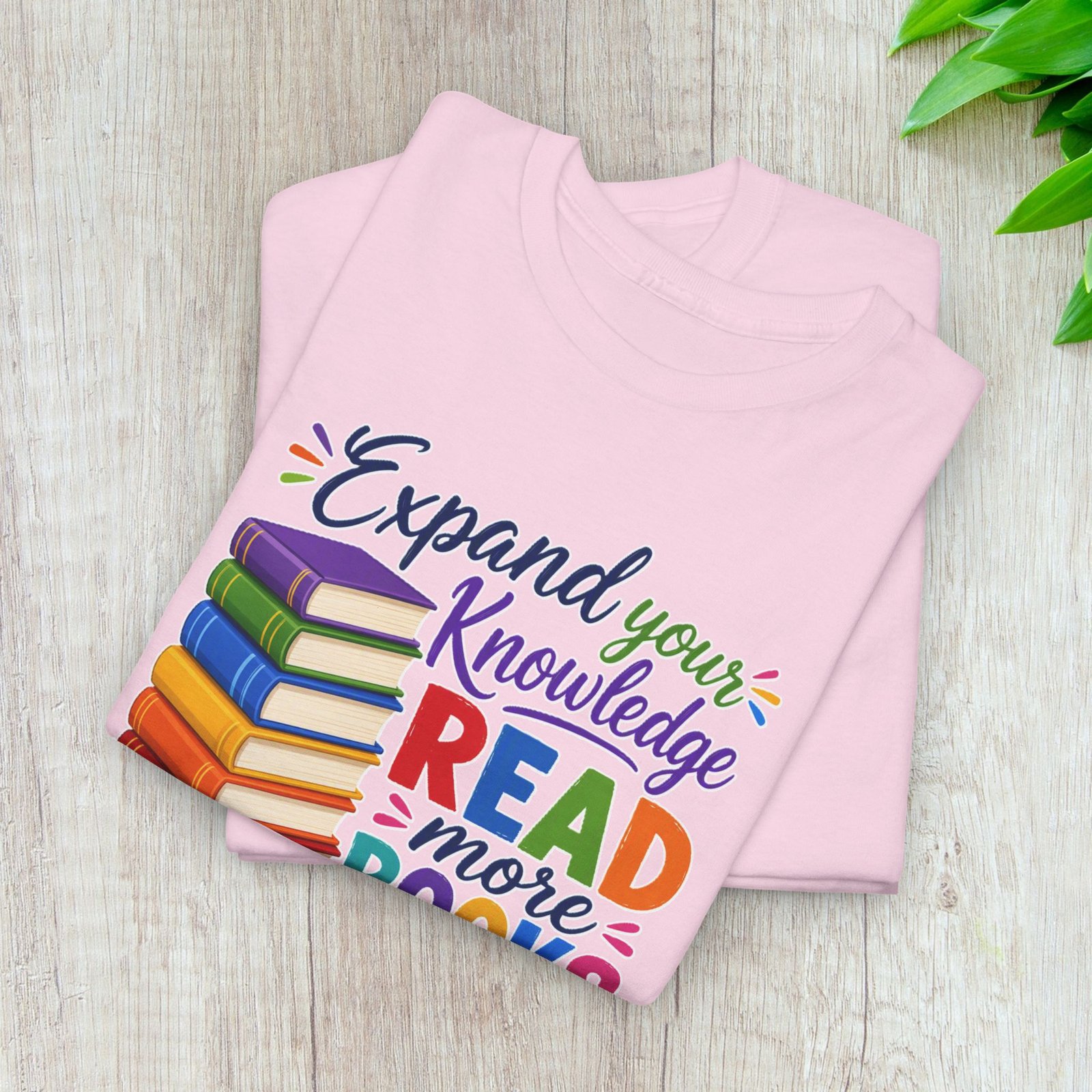 "Expand Your Knowledge" Read More Books T-Shirt - Image 36