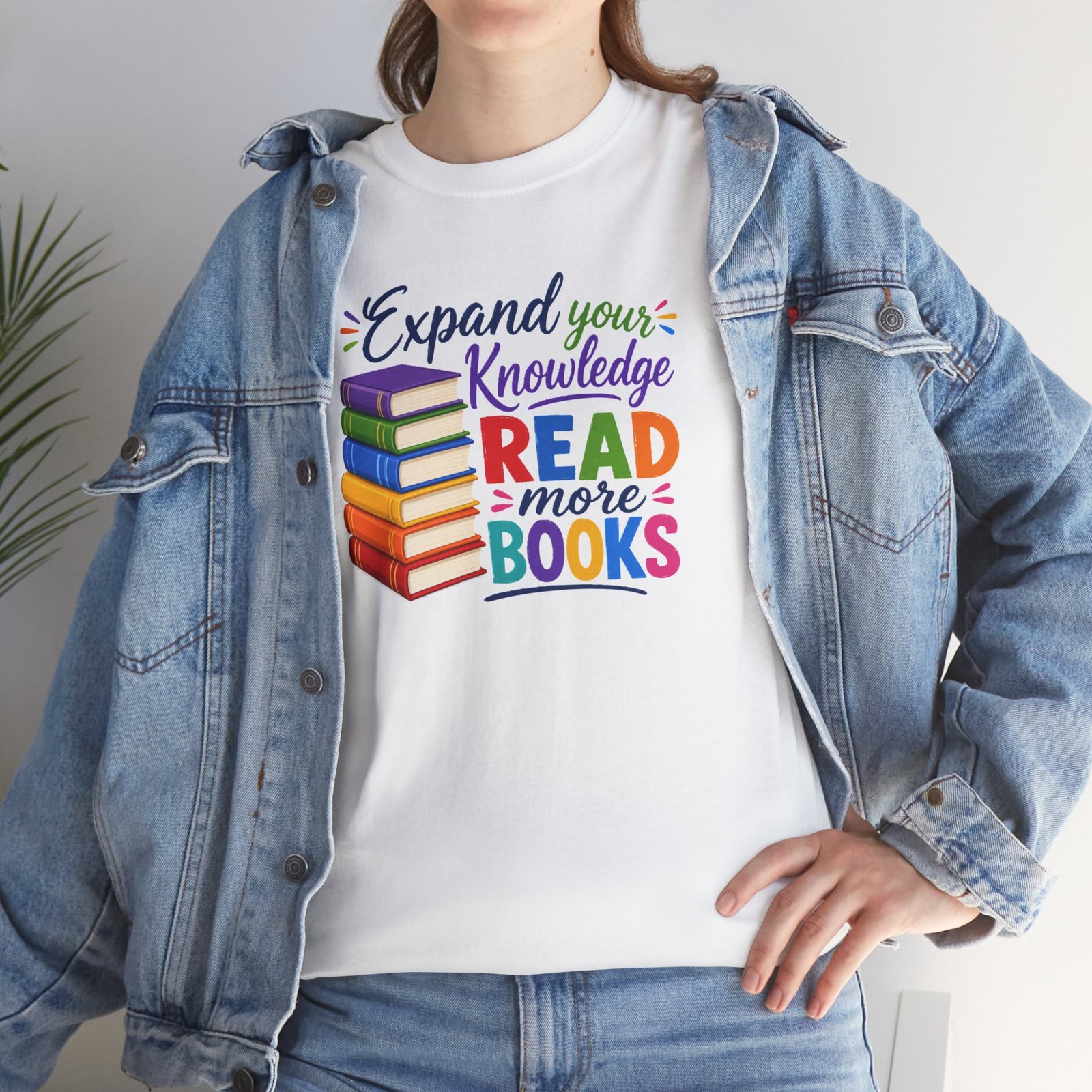 "Expand Your Knowledge" Read More Books T-Shirt - Image 44