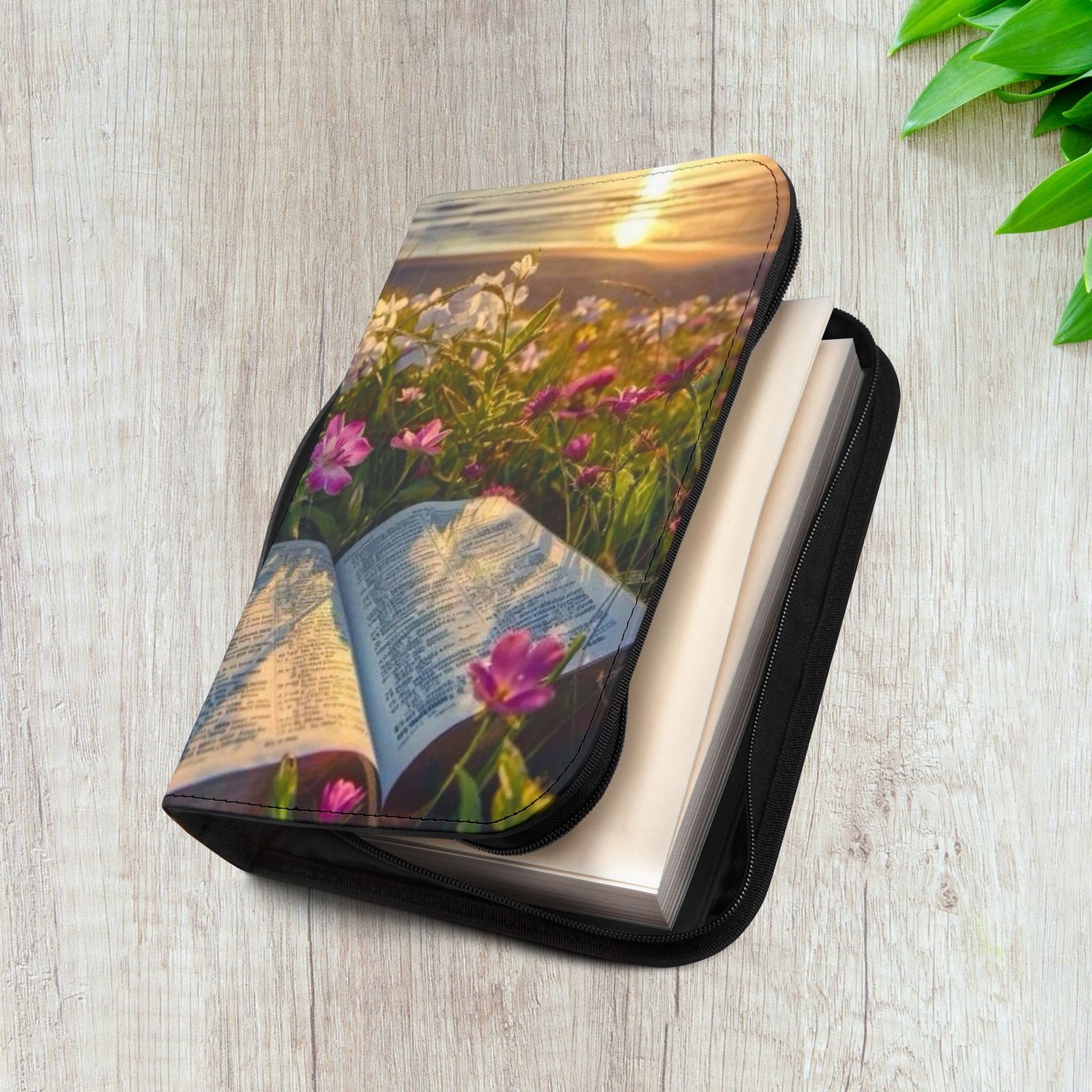 Moments with God at Sunrise Floral Bible Cover - Image 15