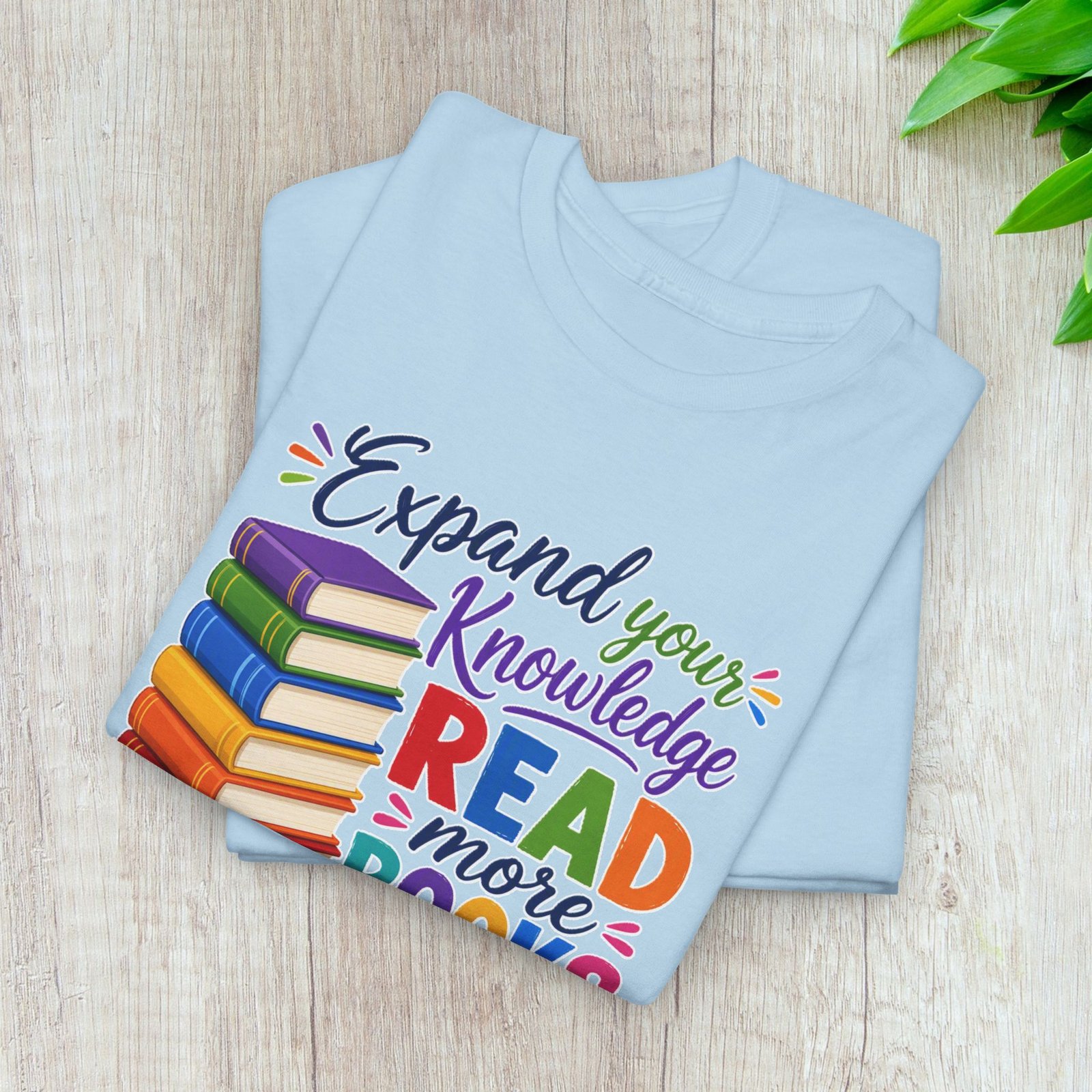 "Expand Your Knowledge" Read More Books T-Shirt - Image 29