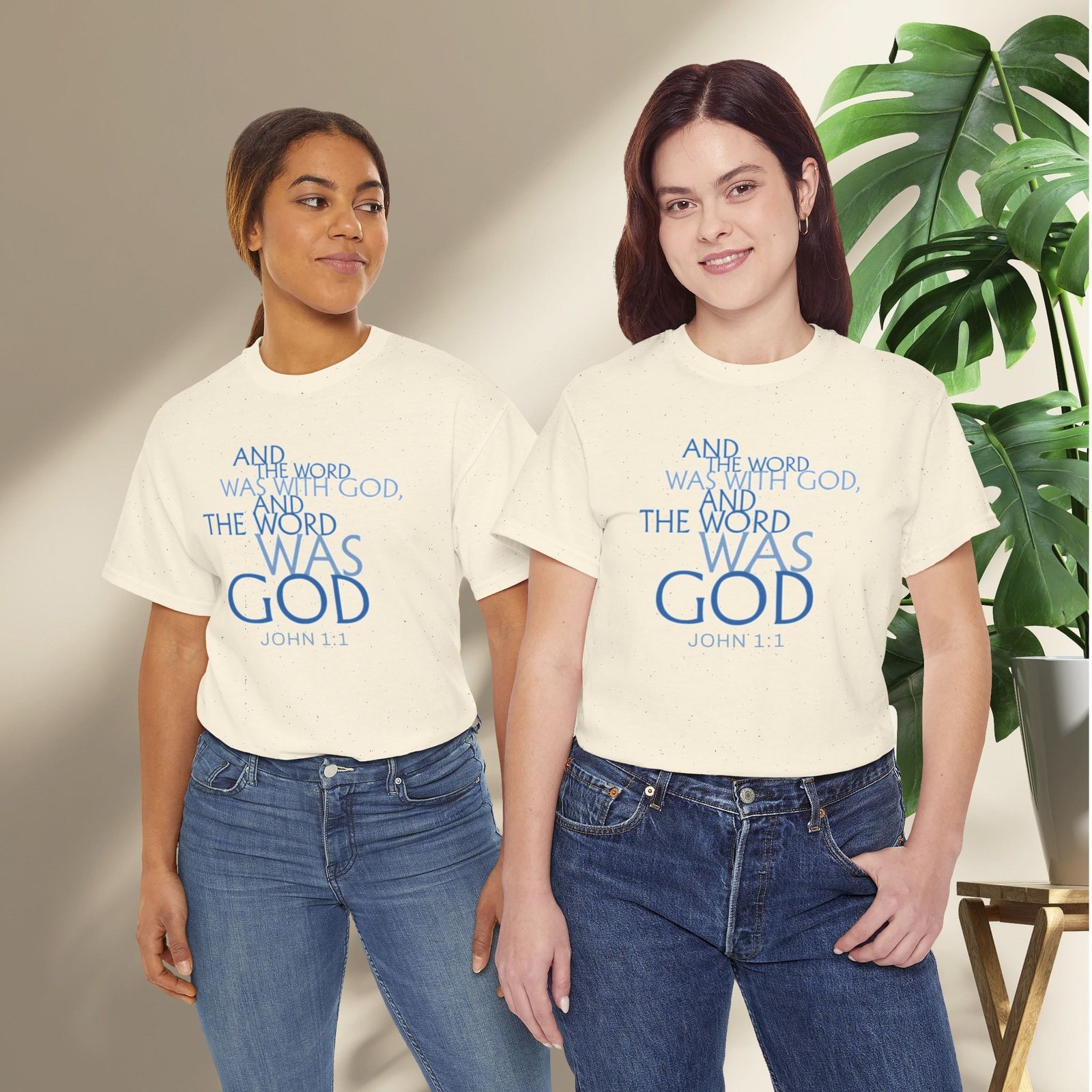 "The Word Was God" John 1:1 Unisex Scripture T-Shirt - Image 7