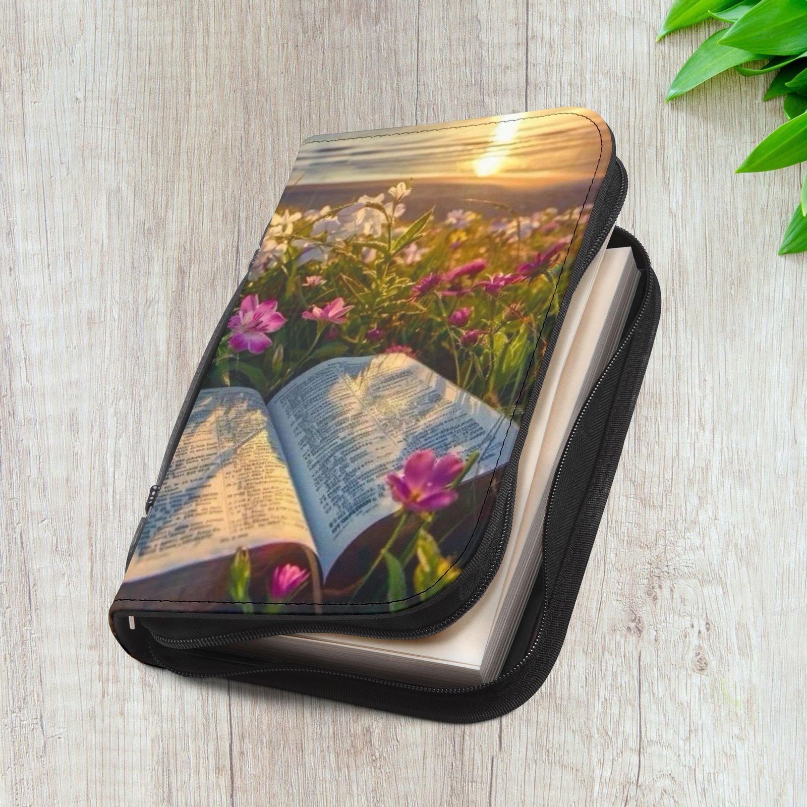 Moments with God at Sunrise Floral Bible Cover - Image 10