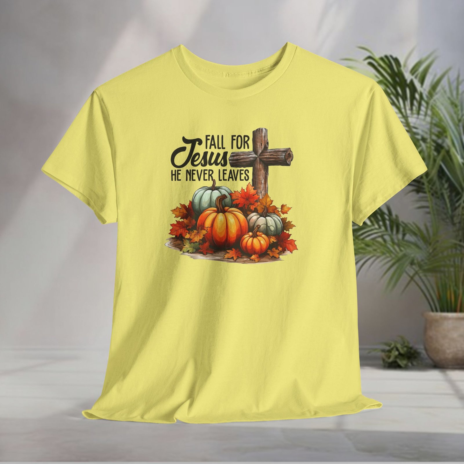 Fall for Jesus  — Pumpkin Cross Christian Unisex T-Shirt - Image 14