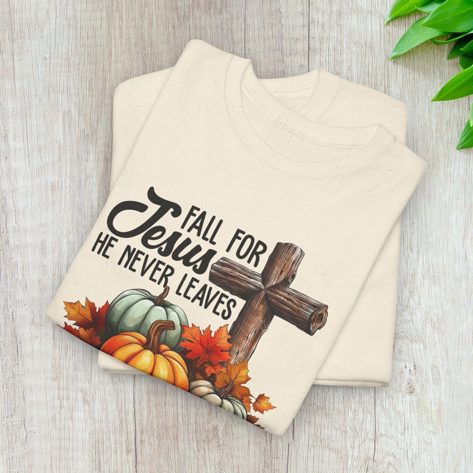 Fall for Jesus  — Pumpkin Cross Christian Unisex T-Shirt - Image 7