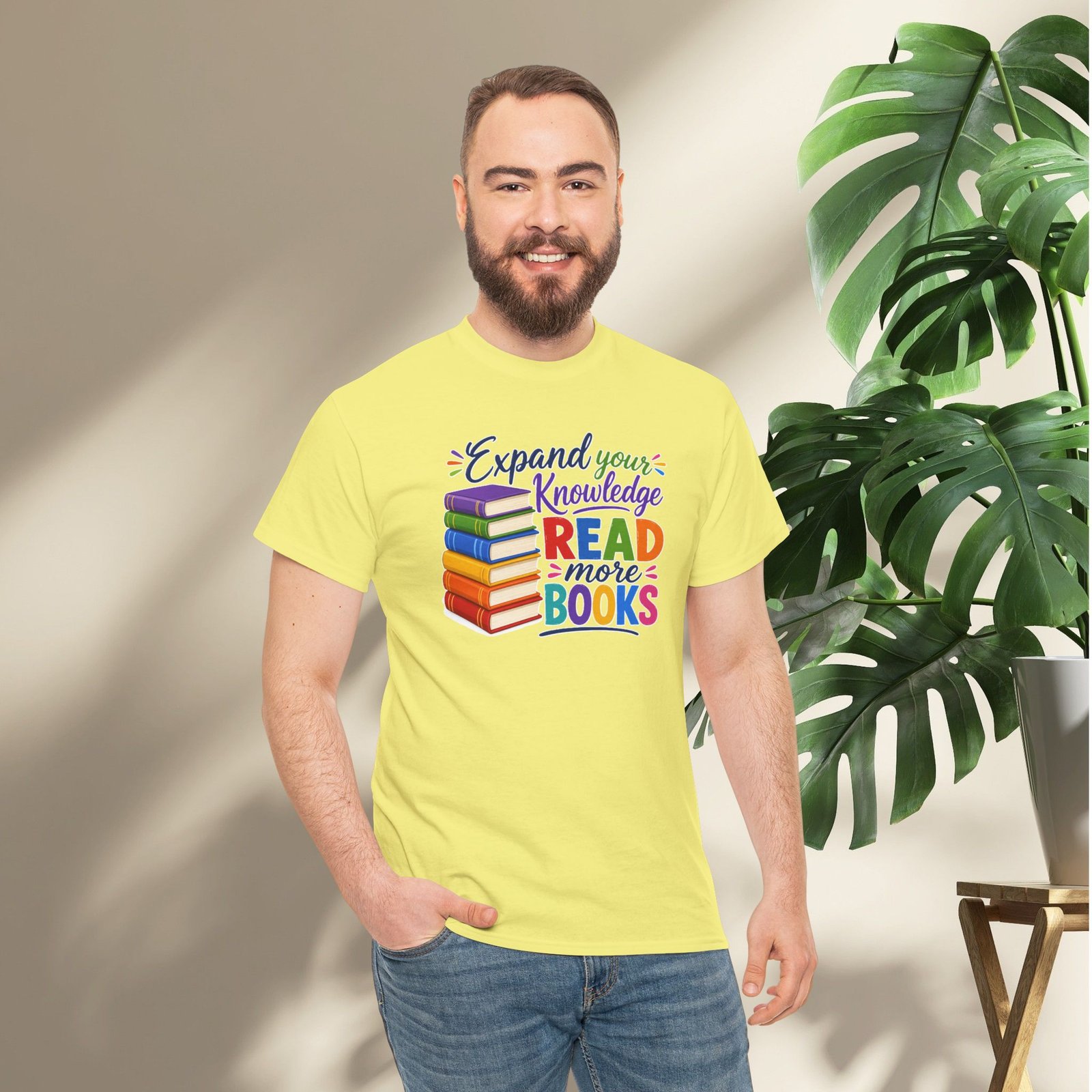 "Expand Your Knowledge" Read More Books T-Shirt - Image 25