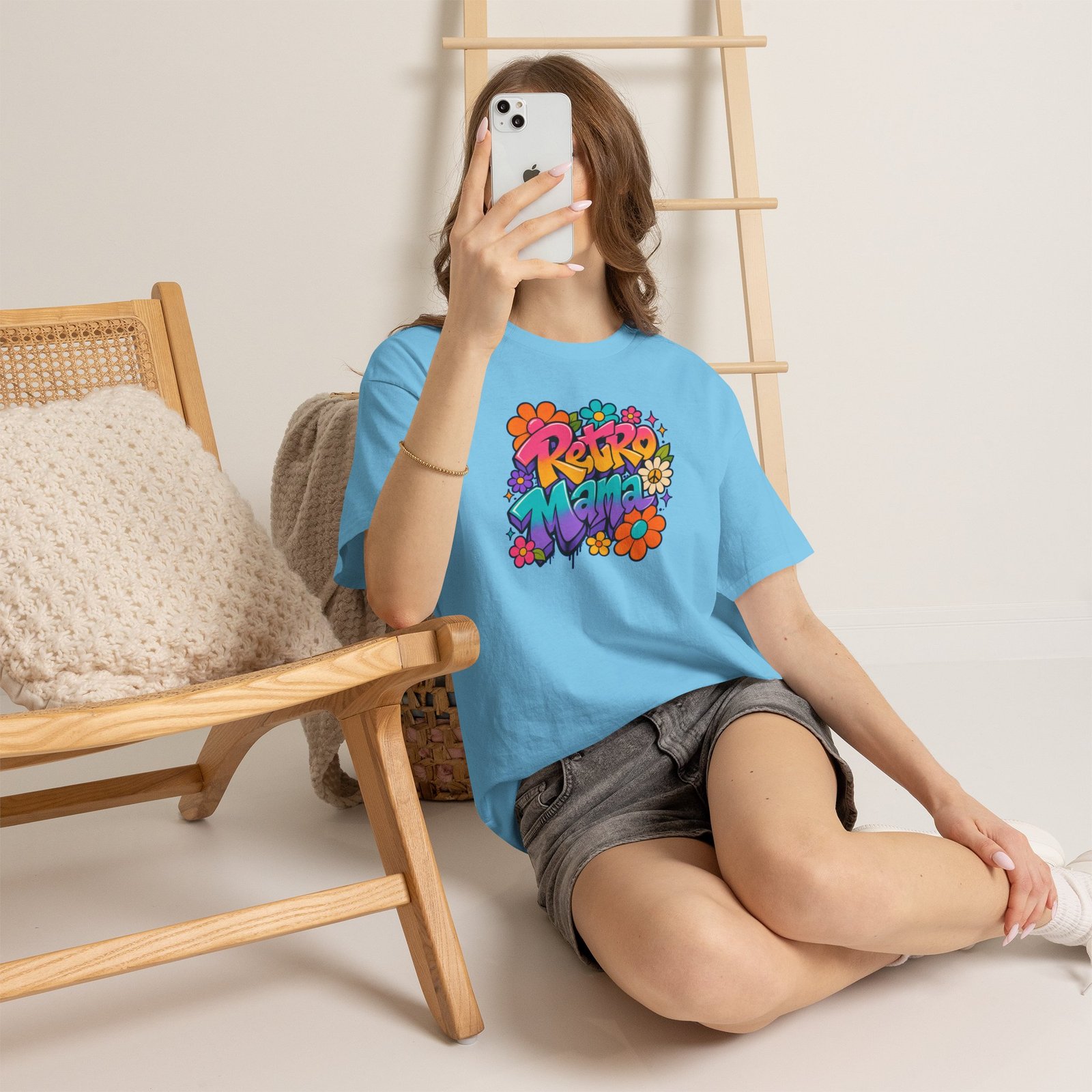 Retro Mama T‑Shirt — 70s Flower Power - Image 44