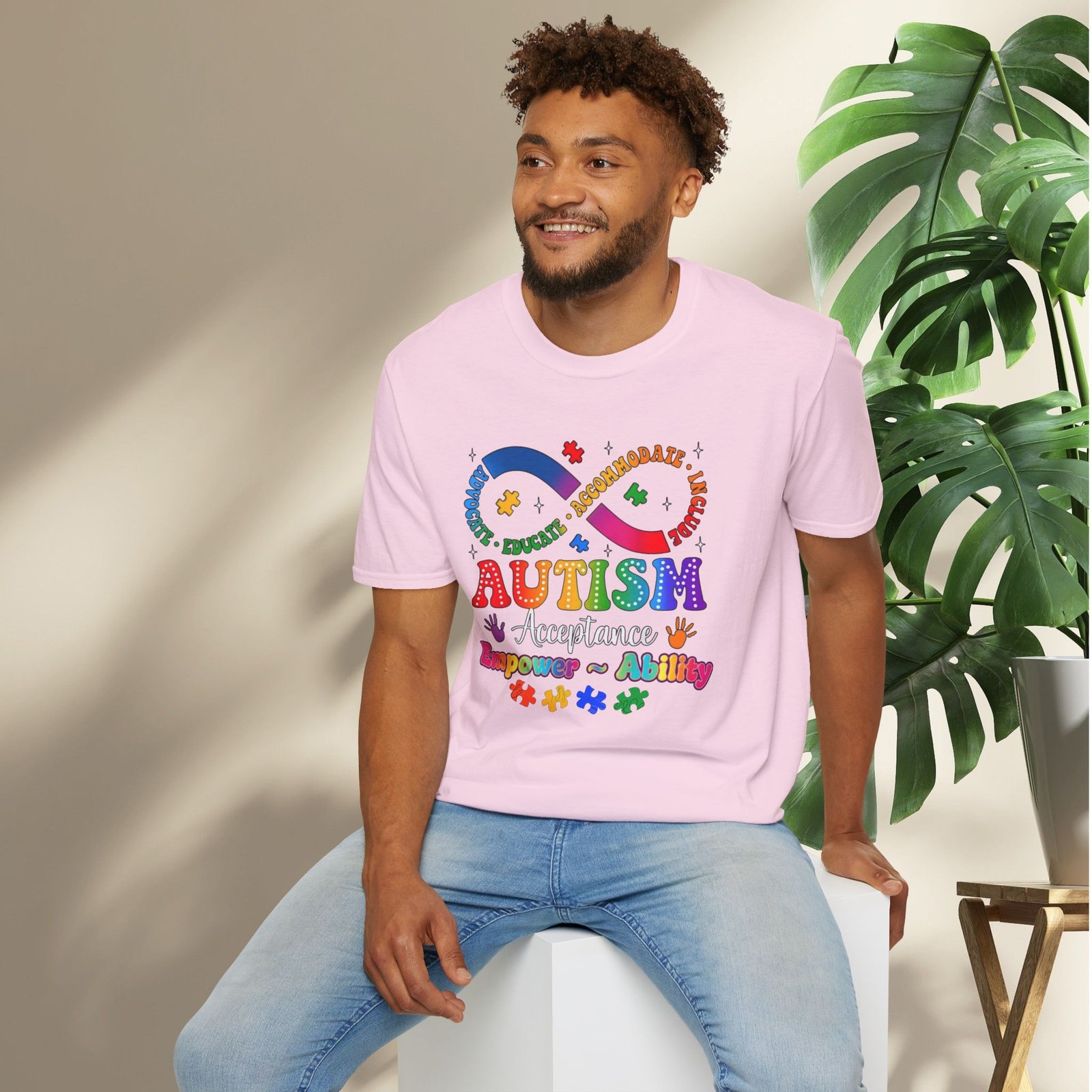 Autism Awareness Empower Ability Puzzle — Acceptance, Educate, Support T-Shirt - Image 31