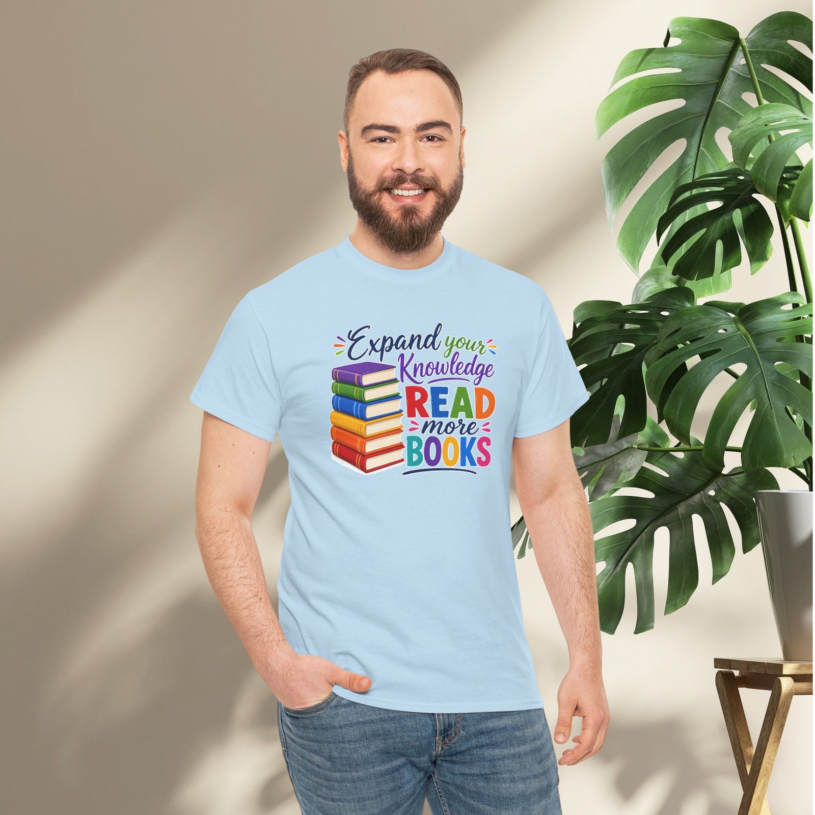 "Expand Your Knowledge" Read More Books T-Shirt - Image 32