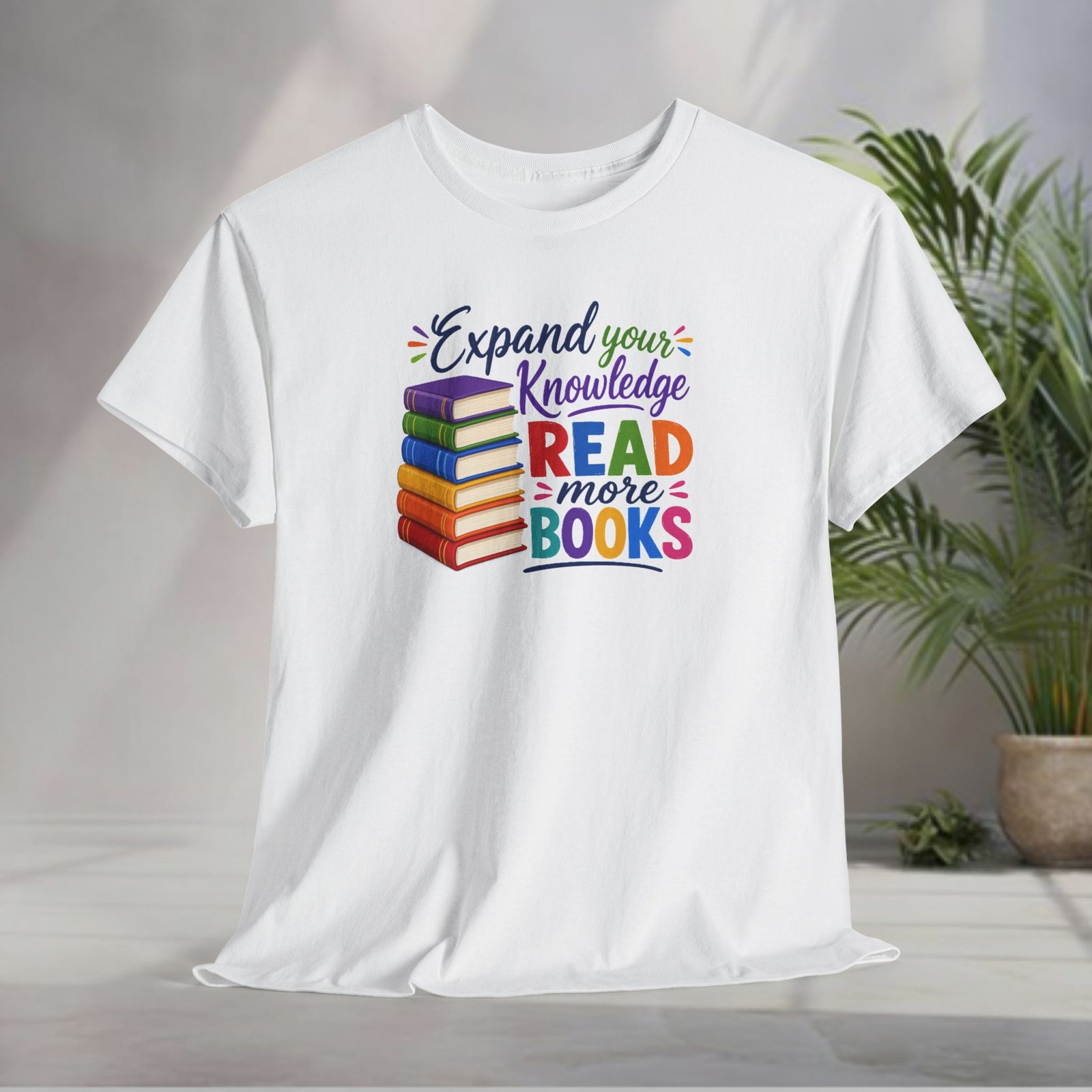 "Expand Your Knowledge" Read More Books T-Shirt - Image 3