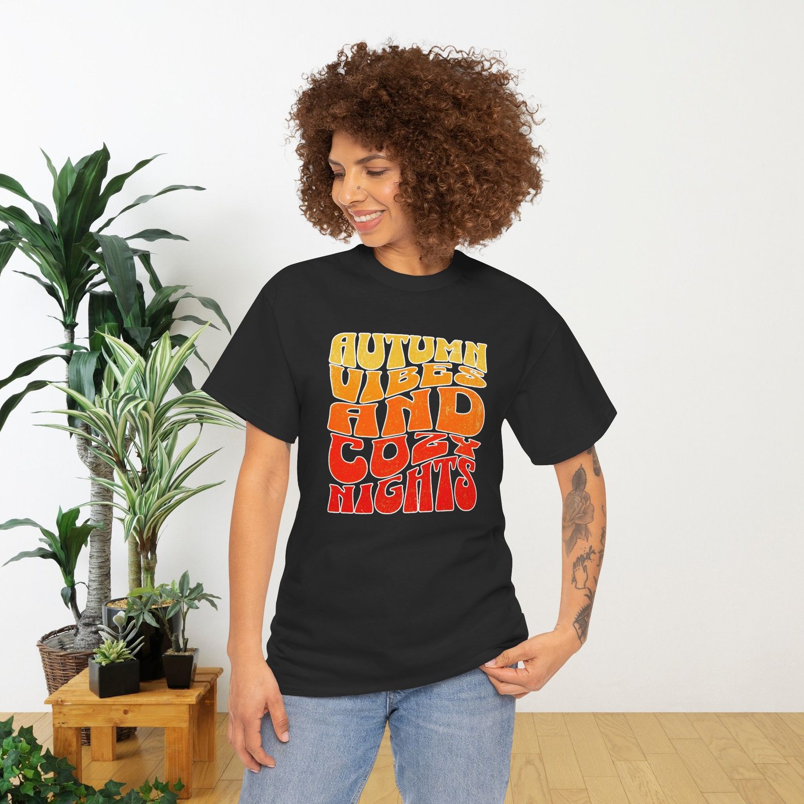 Autumn Vibes Cozy Nights Unisex T-Shirt - Image 14