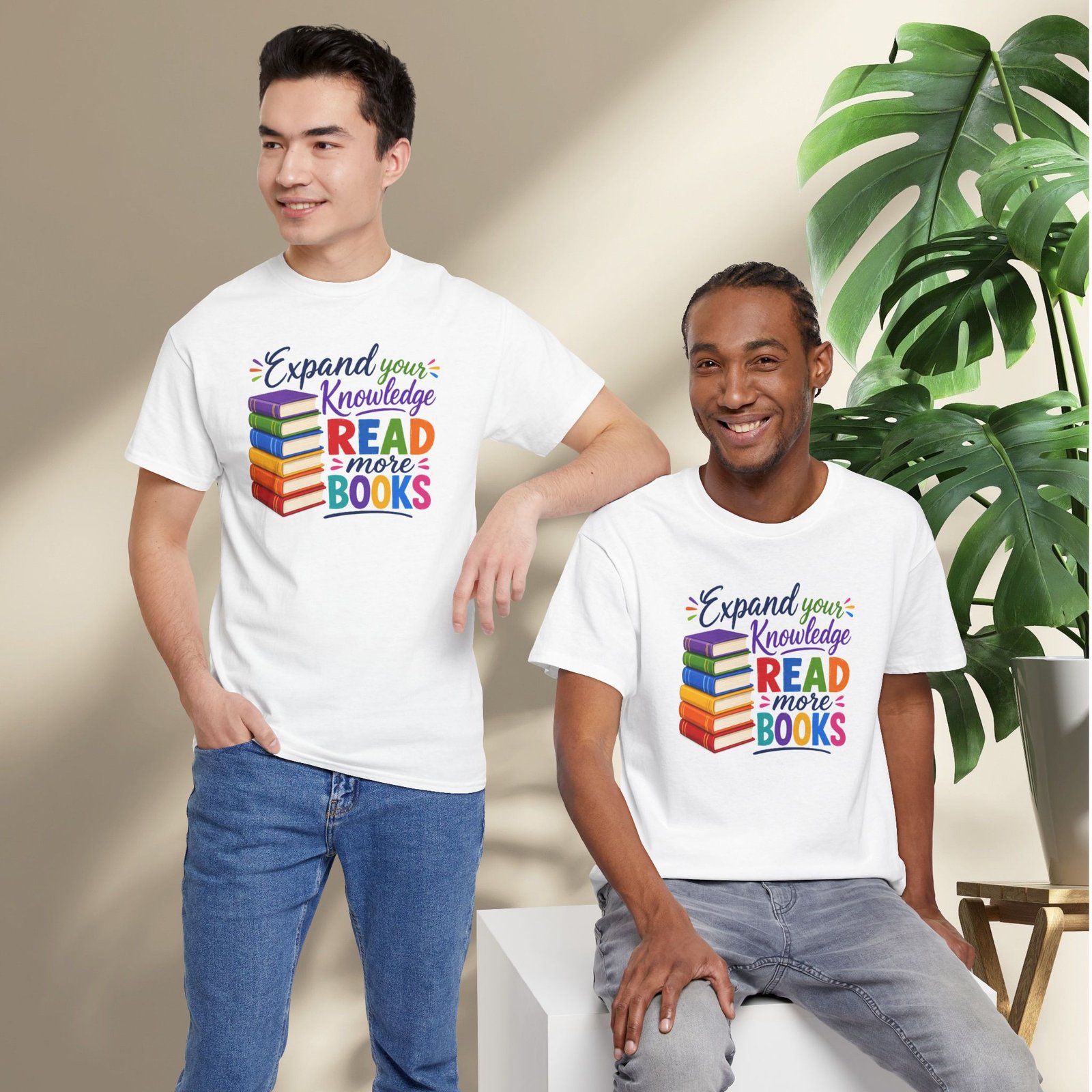 "Expand Your Knowledge" Read More Books T-Shirt - Image 7
