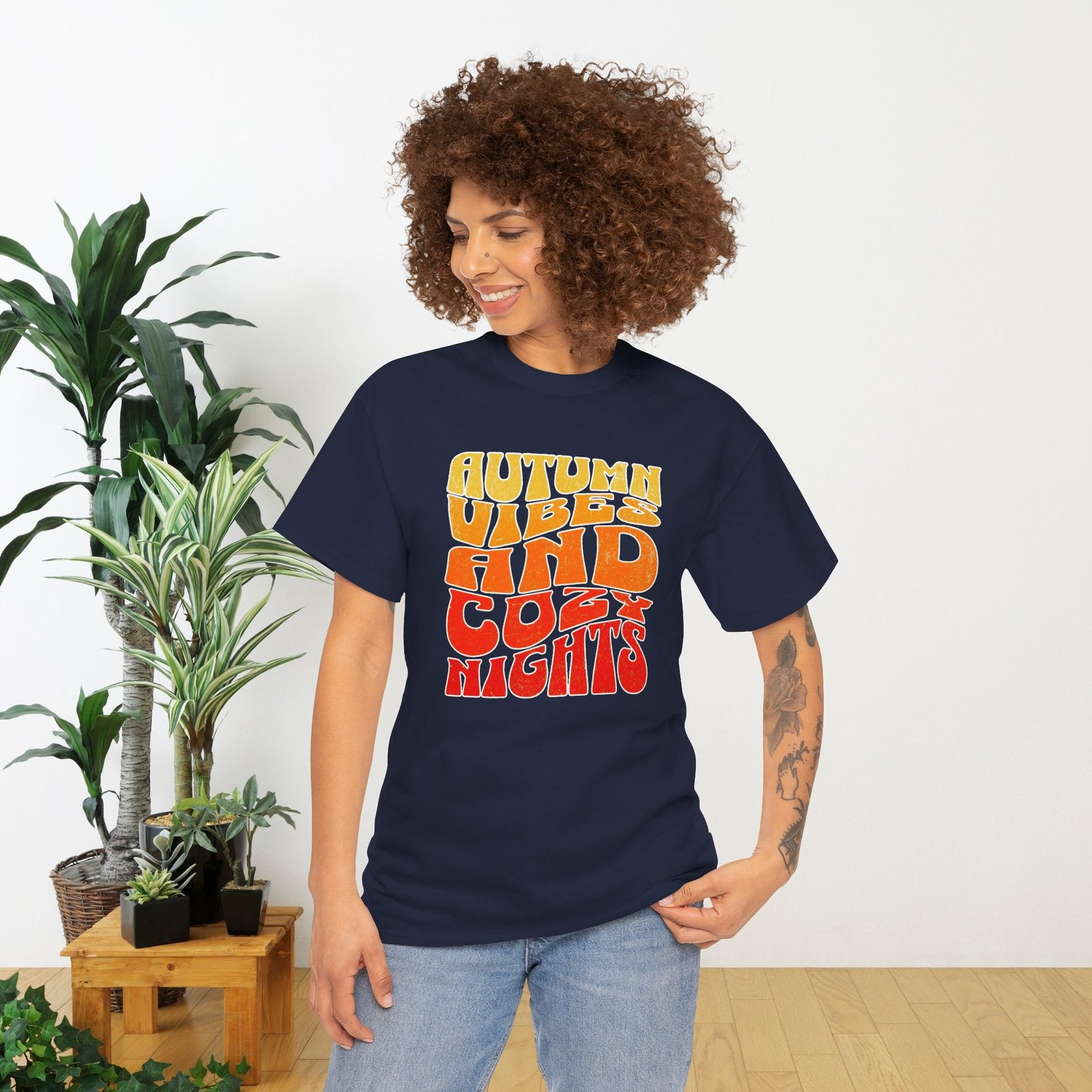 Autumn Vibes Cozy Nights Unisex T-Shirt - Image 46