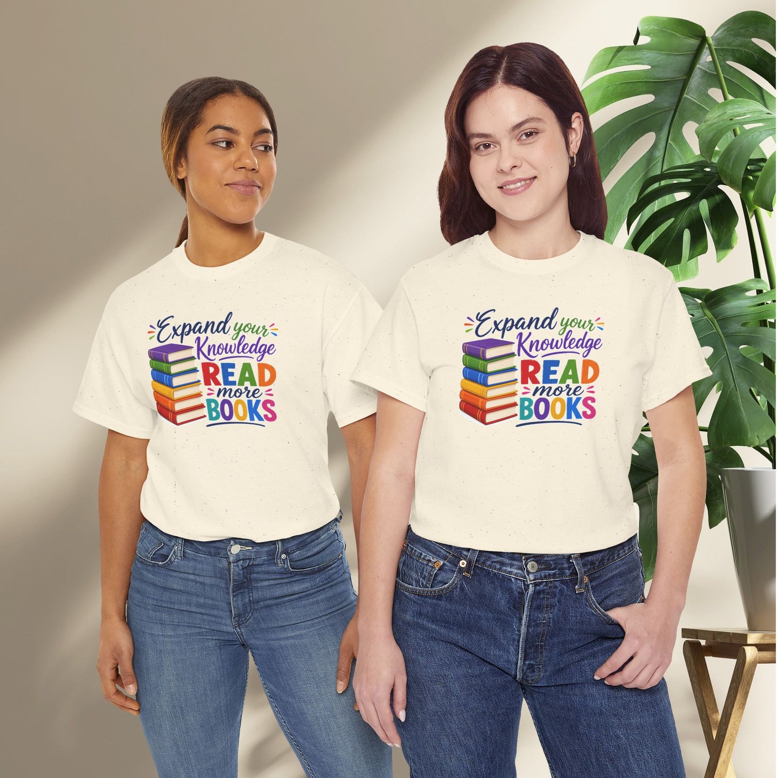 "Expand Your Knowledge" Read More Books T-Shirt - Image 20