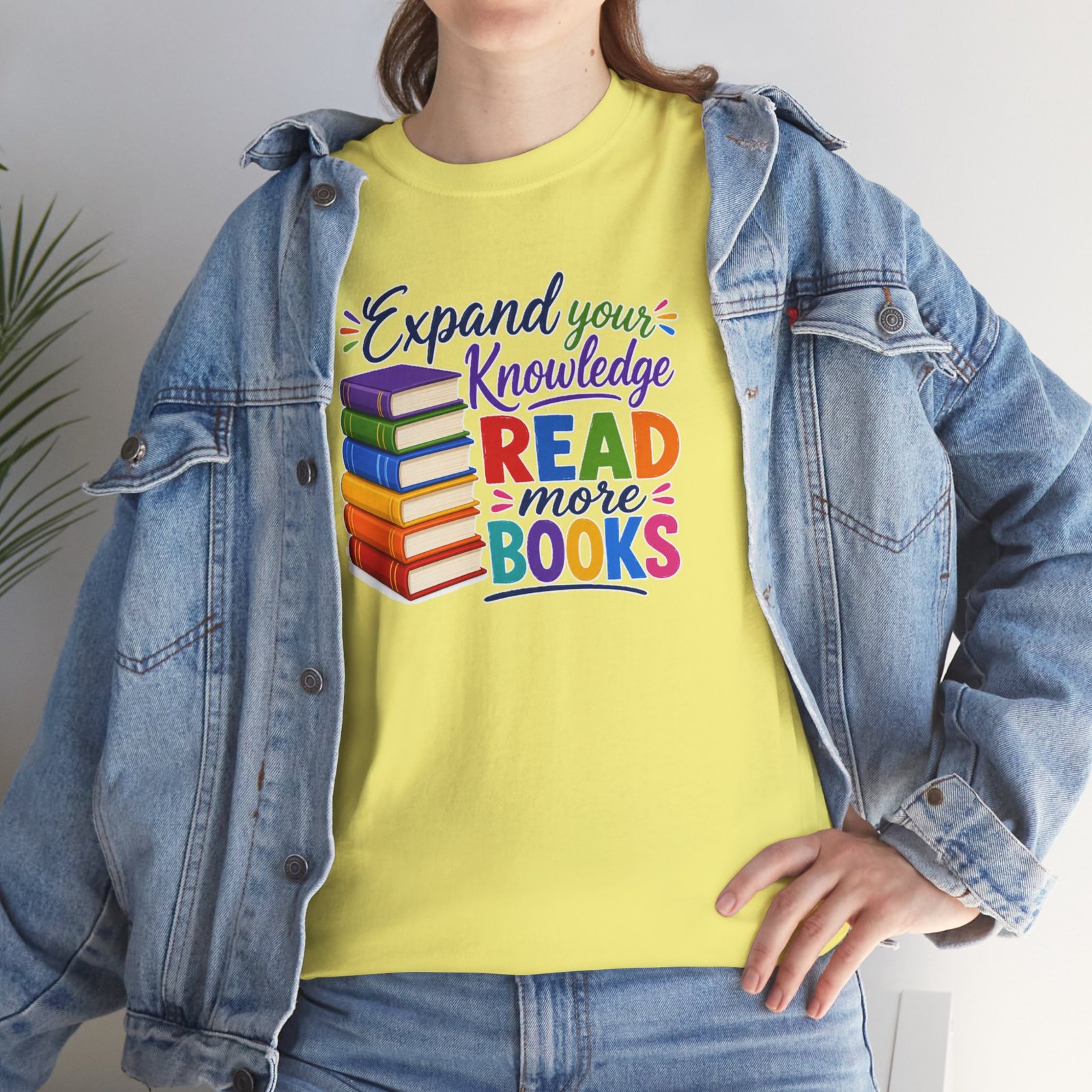 "Expand Your Knowledge" Read More Books T-Shirt - Image 26