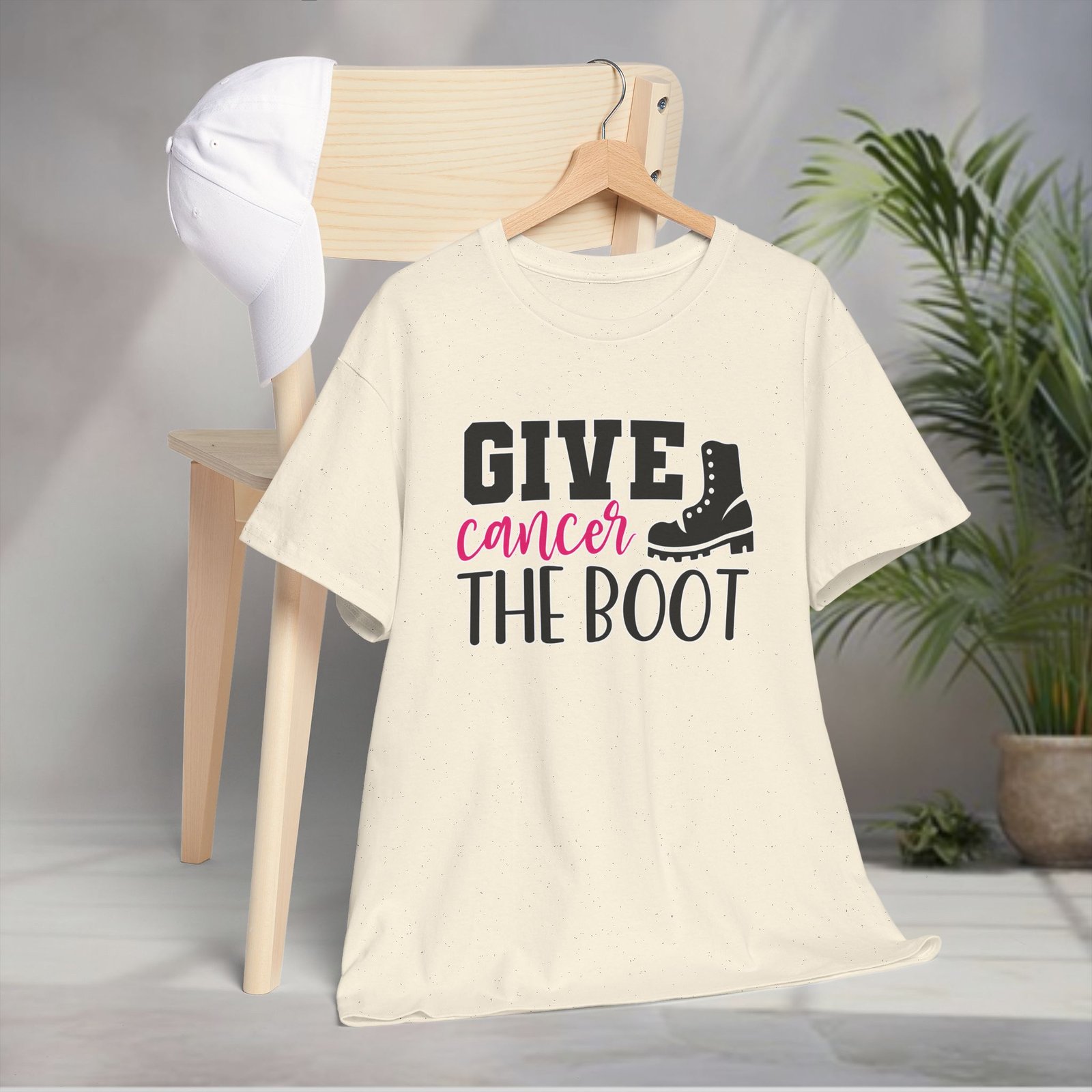 Give Cancer the Boot T-Shirt — Breast Cancer Awareness - Image 18