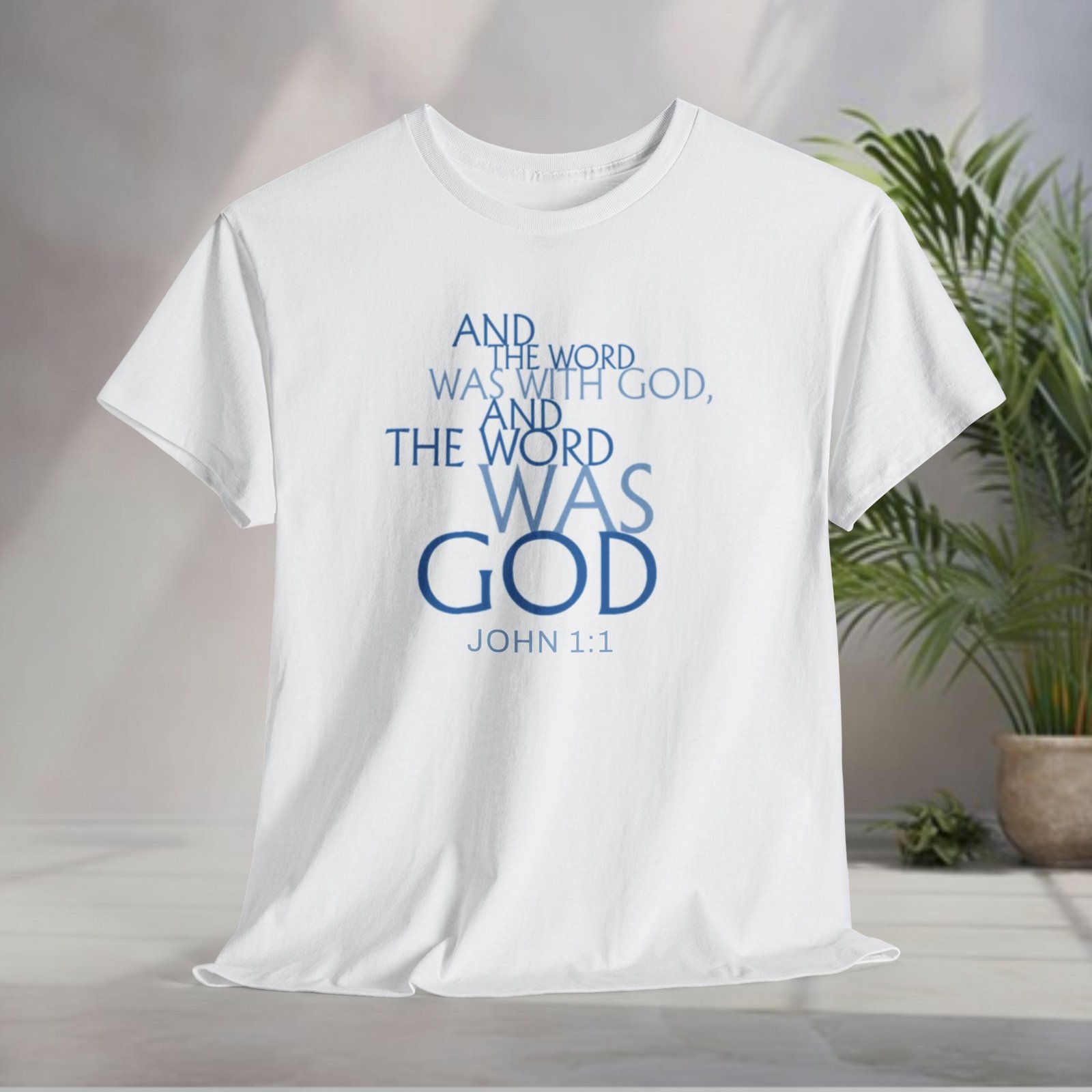 "The Word Was God" John 1:1 Unisex Scripture T-Shirt - Image 11