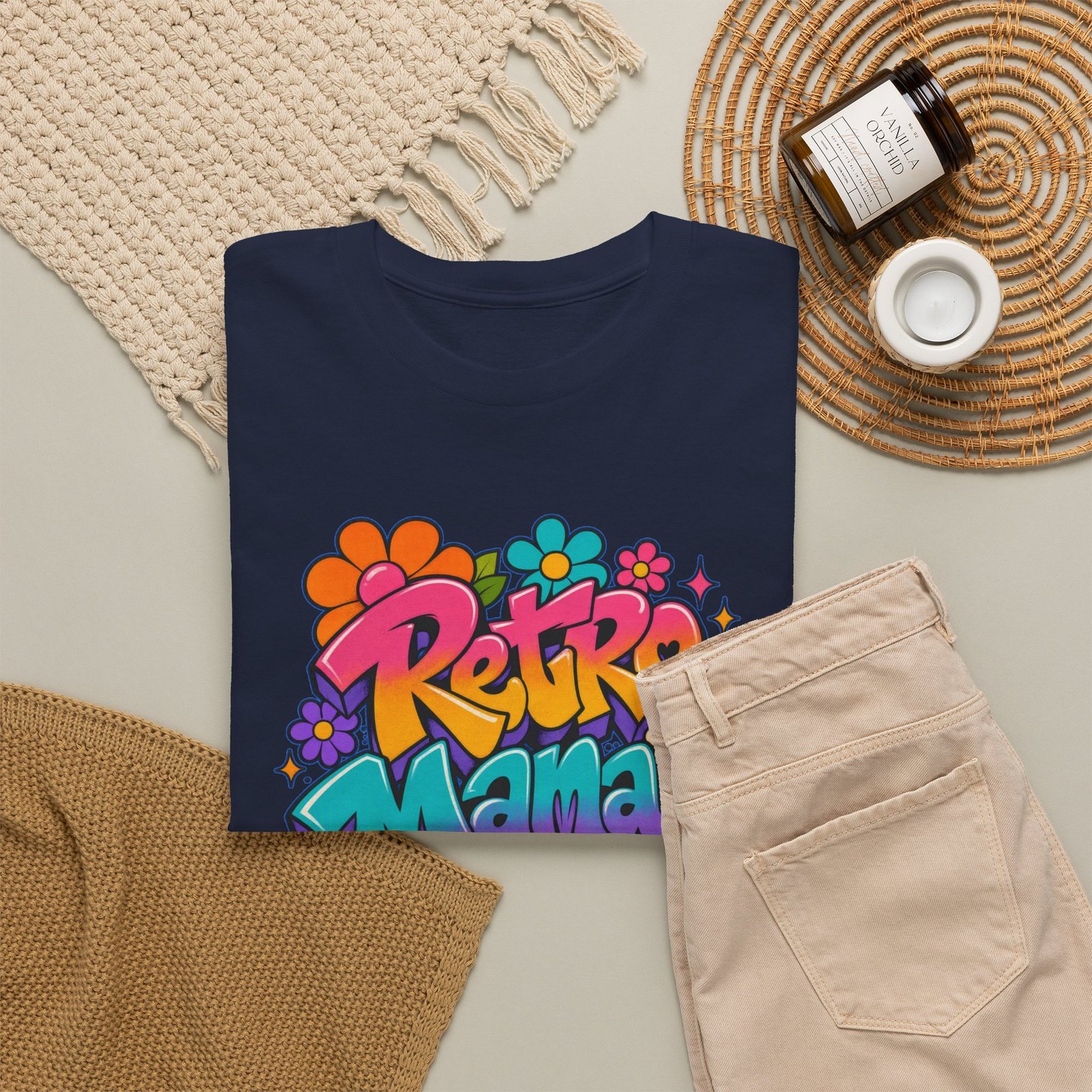 Retro Mama T‑Shirt — 70s Flower Power - Image 3