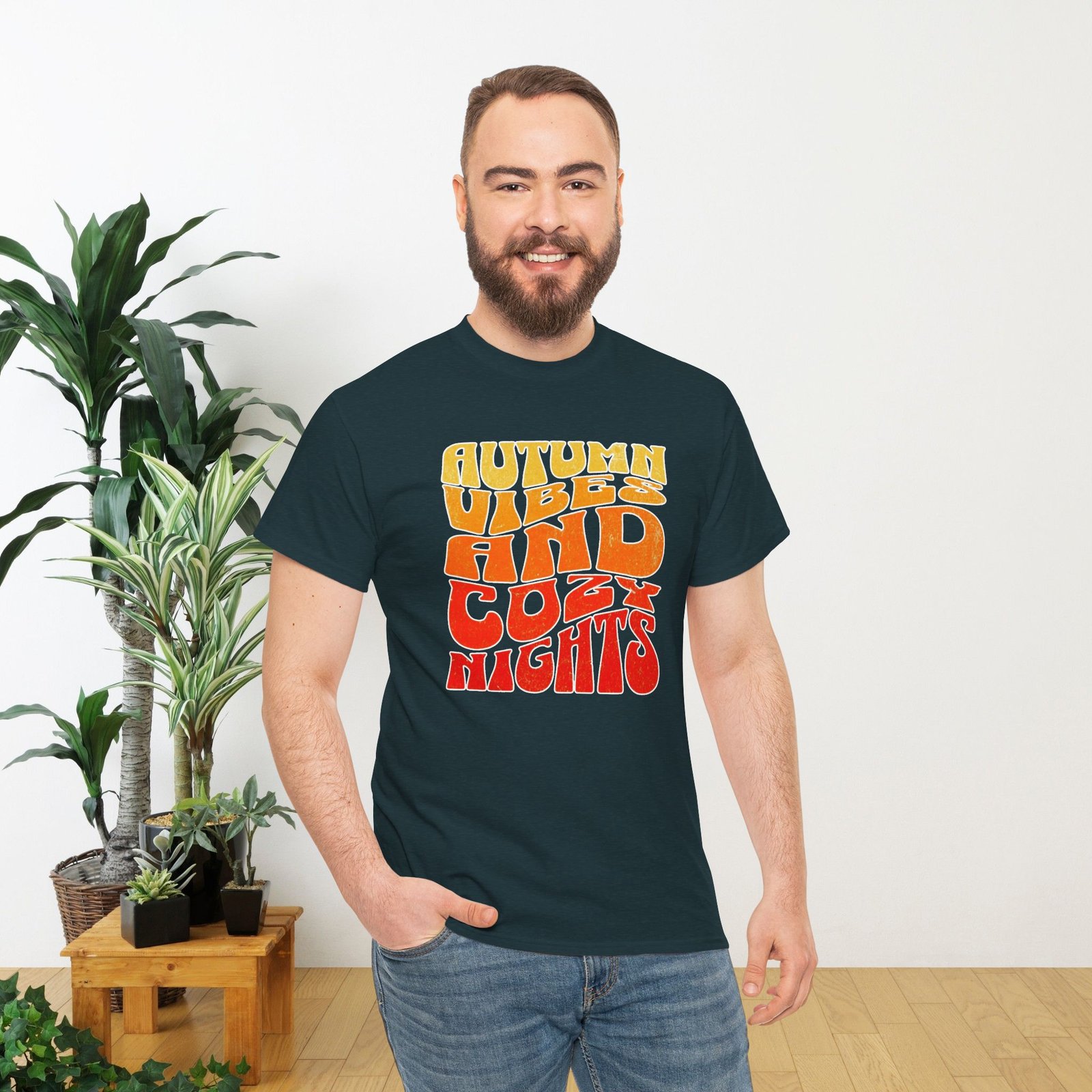 Autumn Vibes Cozy Nights Unisex T-Shirt - Image 39