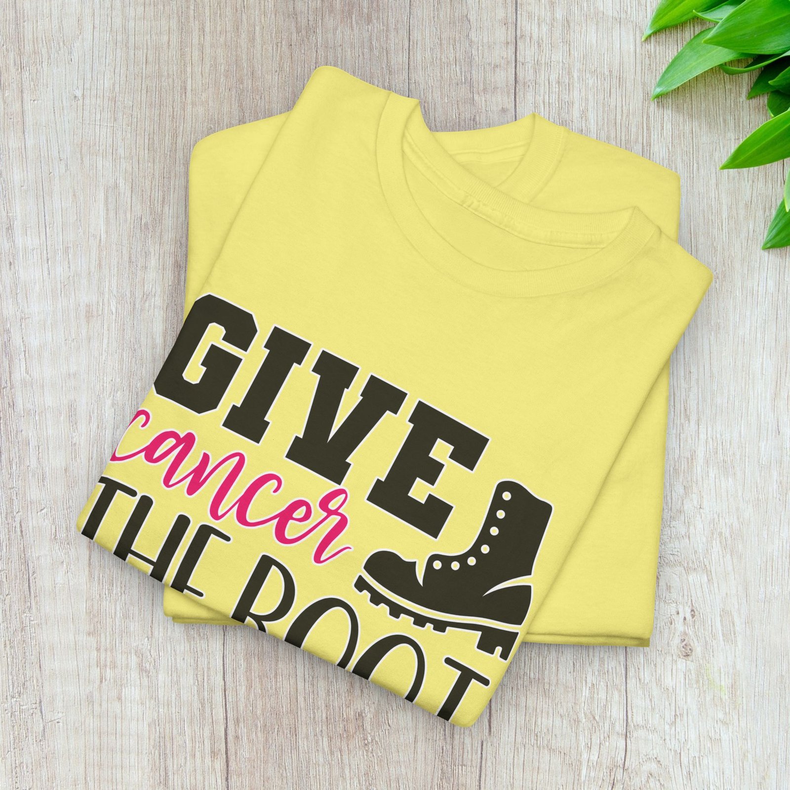 Give Cancer the Boot T-Shirt — Breast Cancer Awareness - Image 23