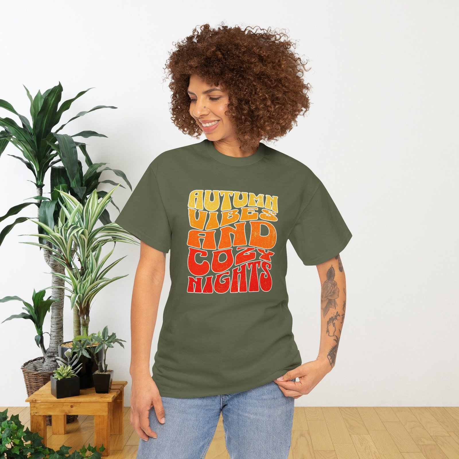 Autumn Vibes Cozy Nights Unisex T-Shirt - Image 30