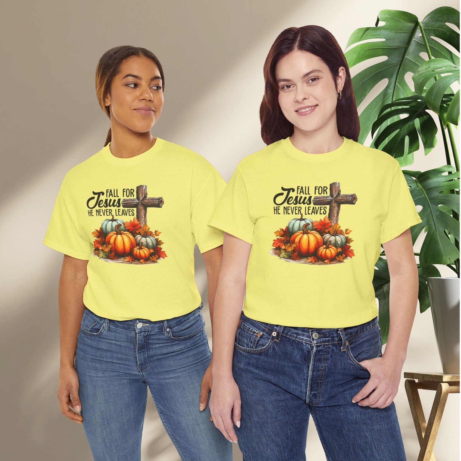 Fall for Jesus  — Pumpkin Cross Christian Unisex T-Shirt - Image 18
