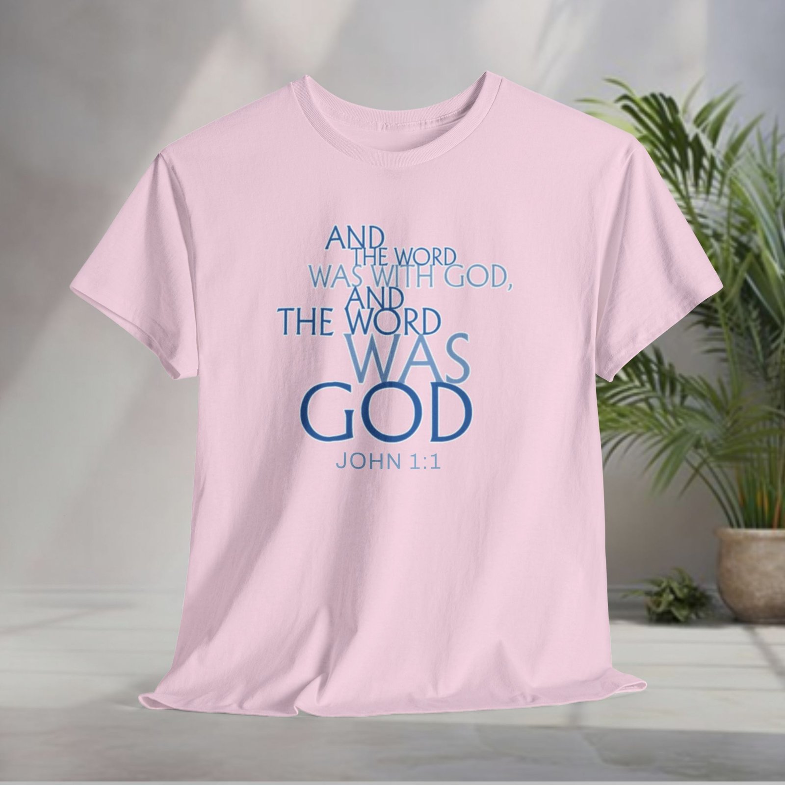 "The Word Was God" John 1:1 Unisex Scripture T-Shirt - Image 36