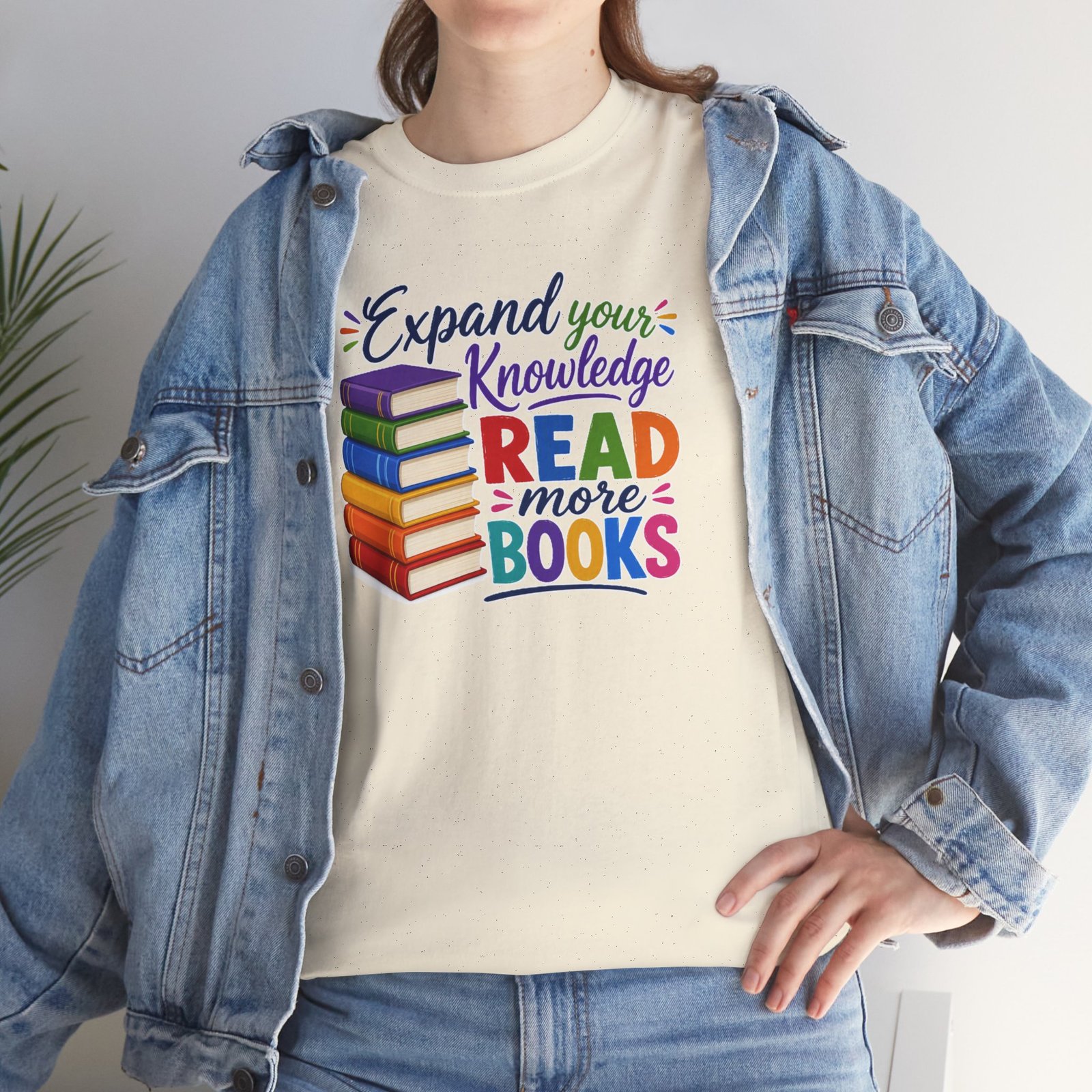 "Expand Your Knowledge" Read More Books T-Shirt - Image 19