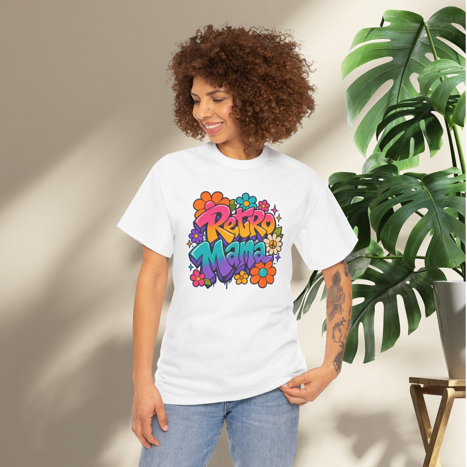 Retro Mama T‑Shirt — 70s Flower Power - Image 11