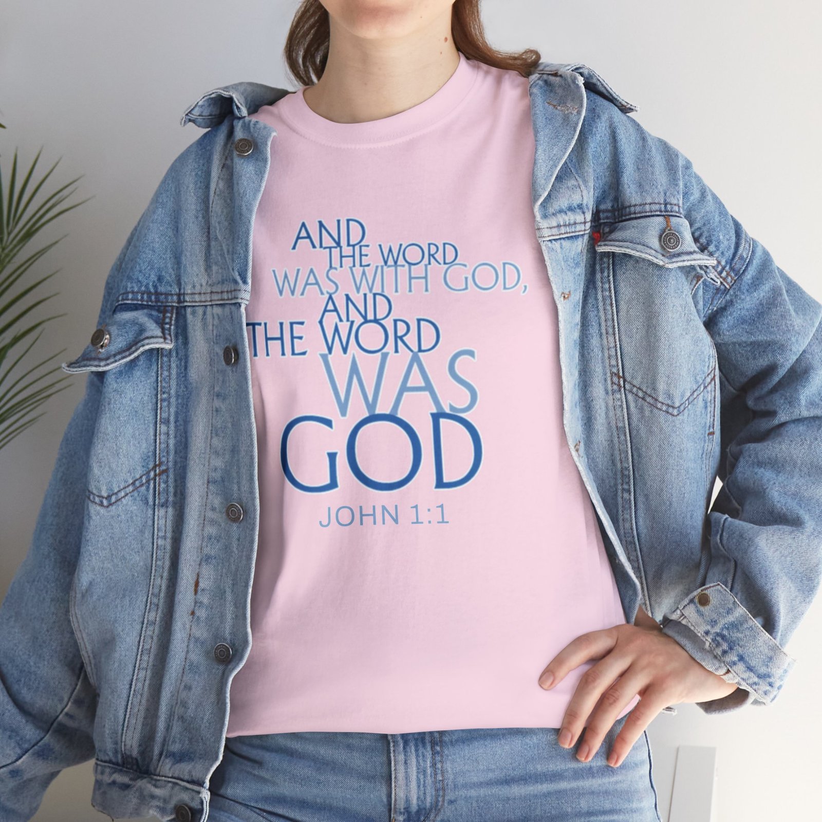 "The Word Was God" John 1:1 Unisex Scripture T-Shirt - Image 39