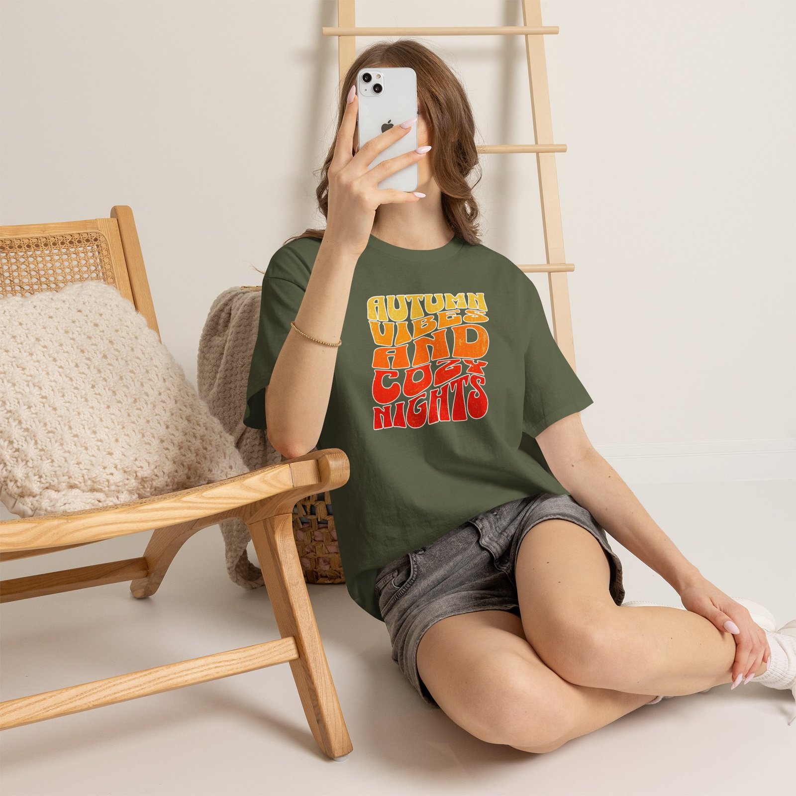 Autumn Vibes Cozy Nights Unisex T-Shirt - Image 28