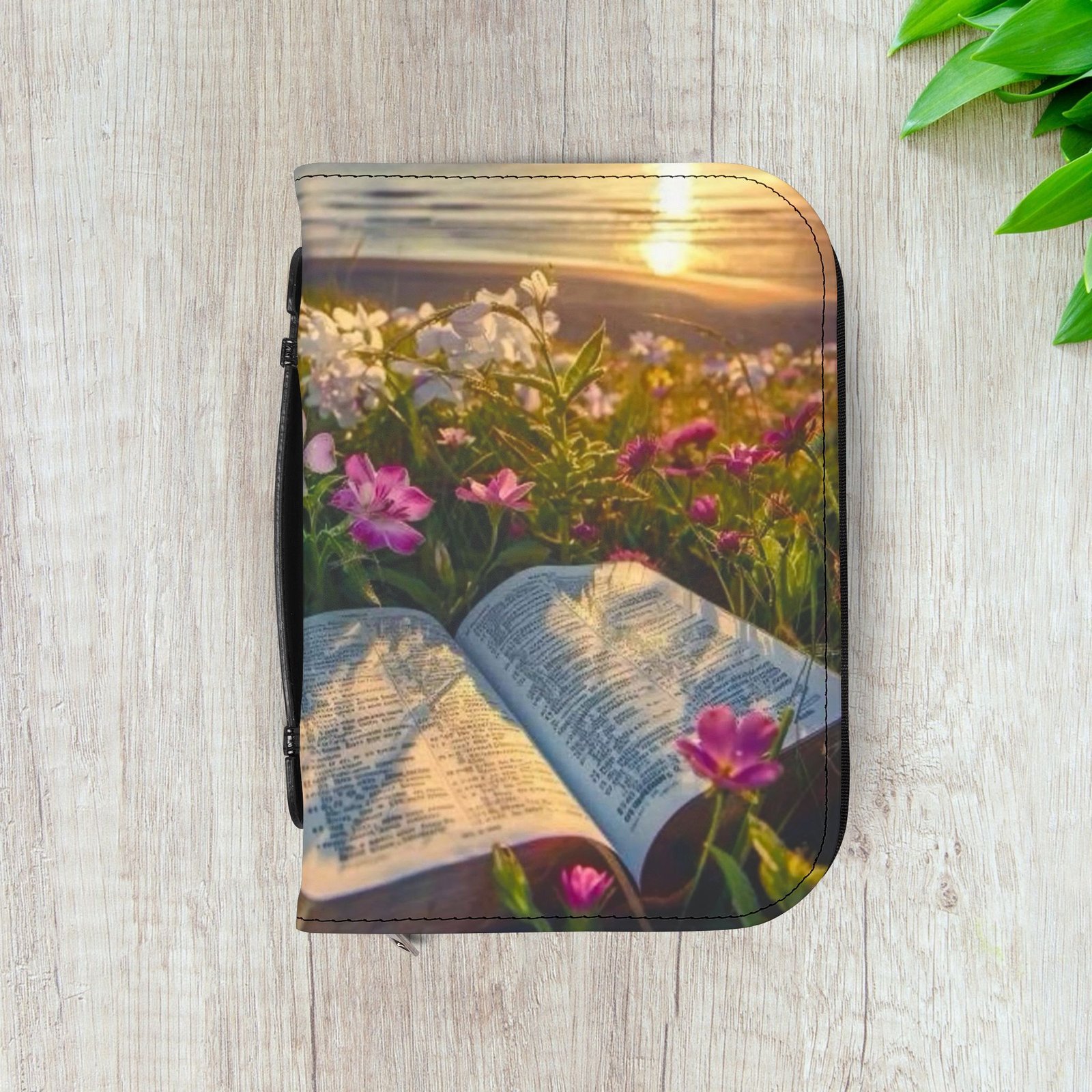 Moments with God at Sunrise Floral Bible Cover - Image 6