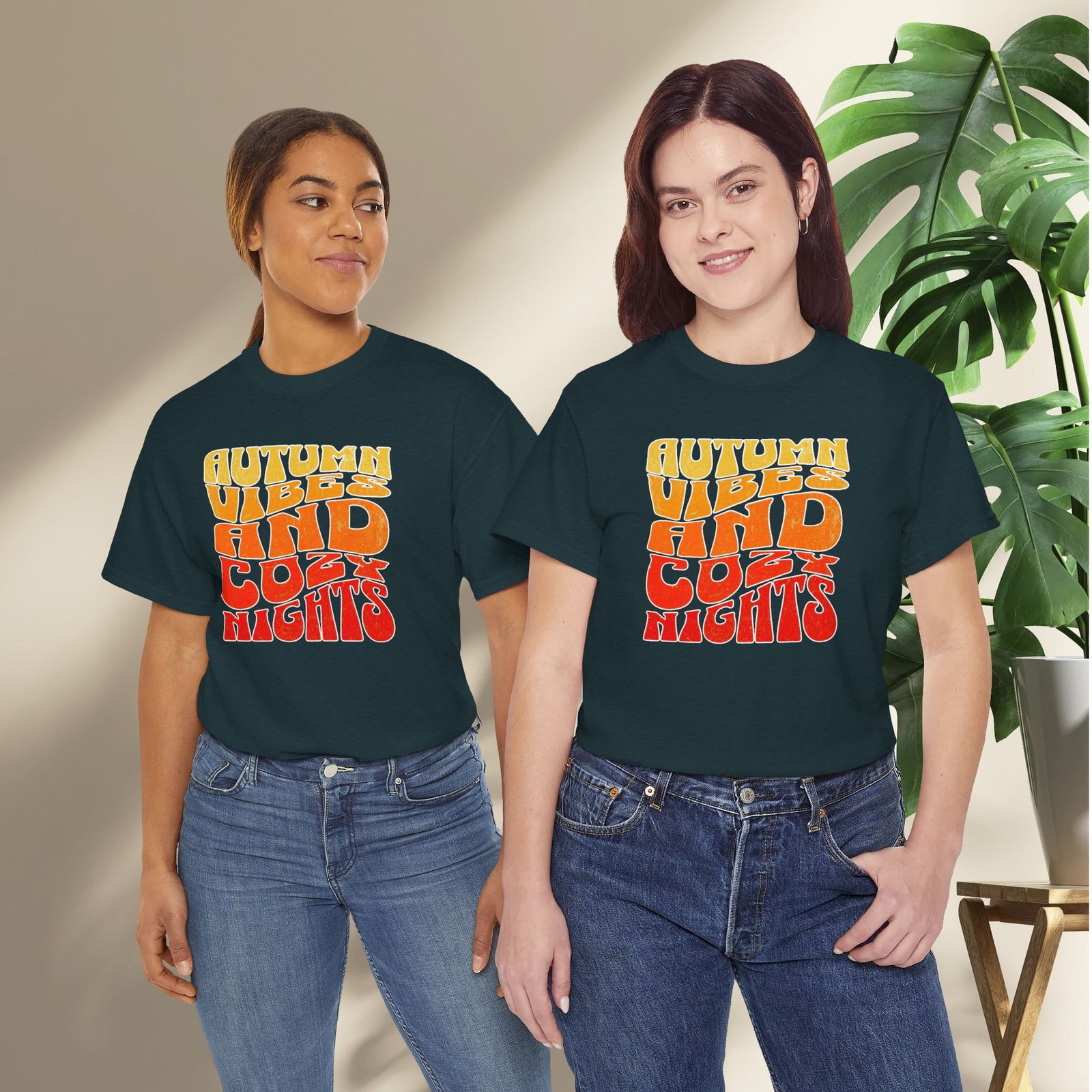 Autumn Vibes Cozy Nights Unisex T-Shirt - Image 41