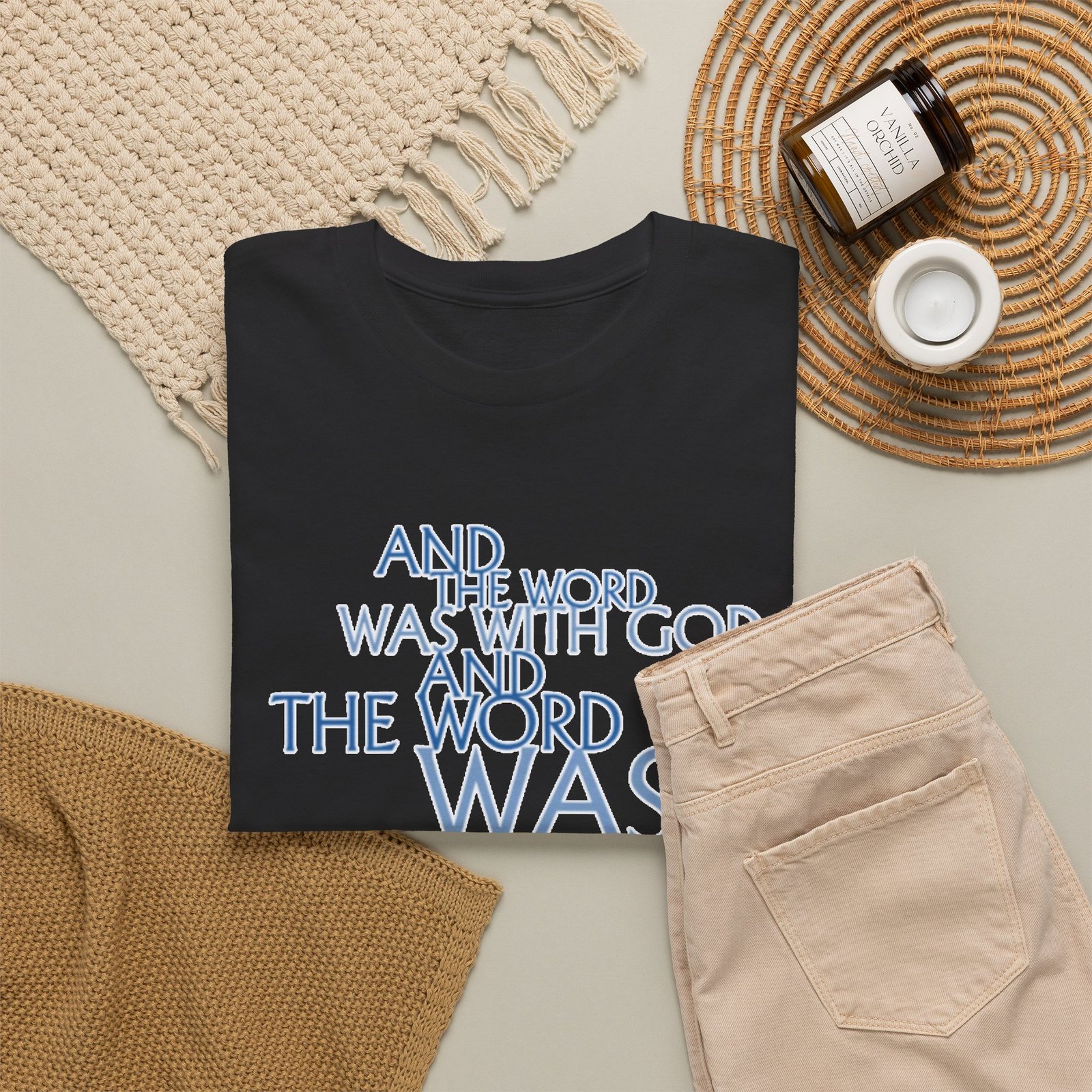 "The Word Was God" John 1:1 Unisex Scripture T-Shirt - Image 18