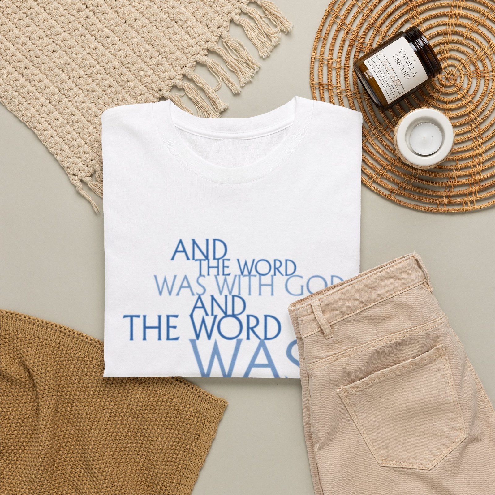 "The Word Was God" John 1:1 Unisex Scripture T-Shirt - Image 9