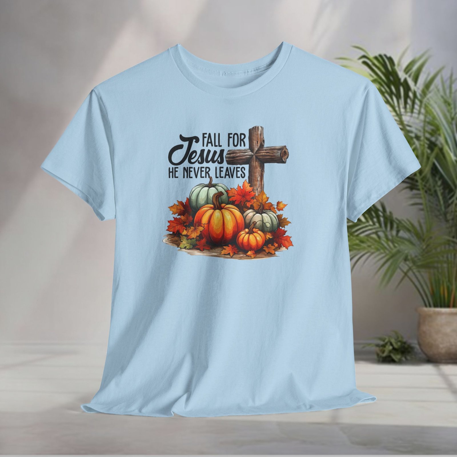 Fall for Jesus  — Pumpkin Cross Christian Unisex T-Shirt - Image 26