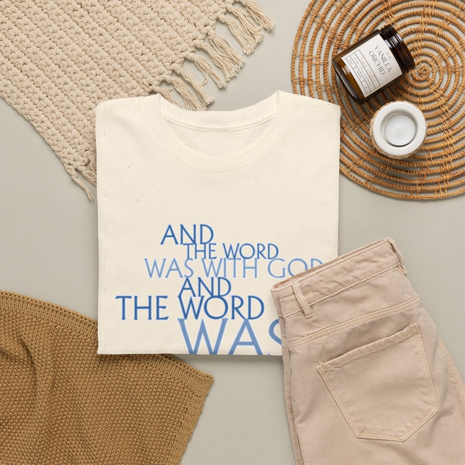 "The Word Was God" John 1:1 Unisex Scripture T-Shirt - Image 2
