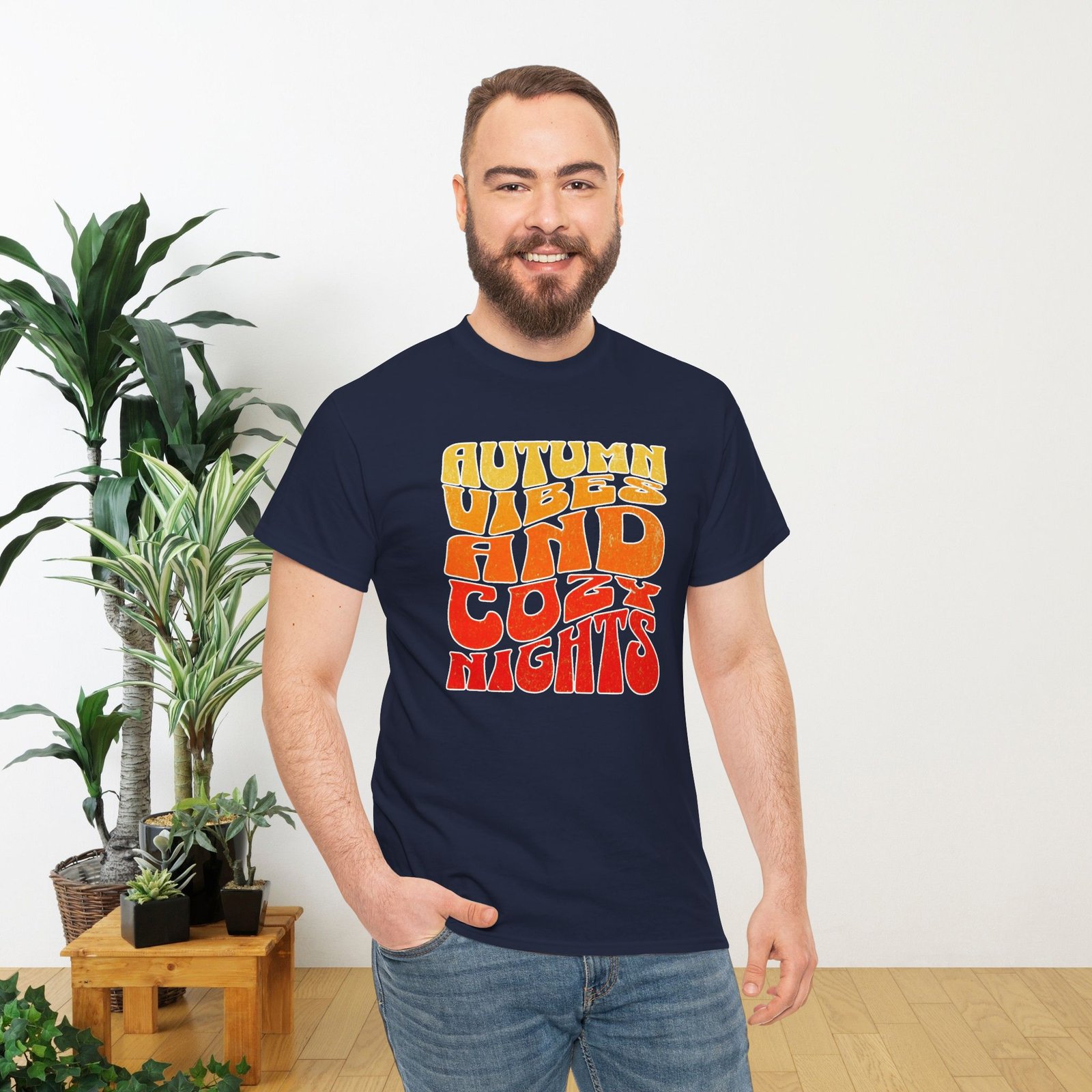 Autumn Vibes Cozy Nights Unisex T-Shirt - Image 47