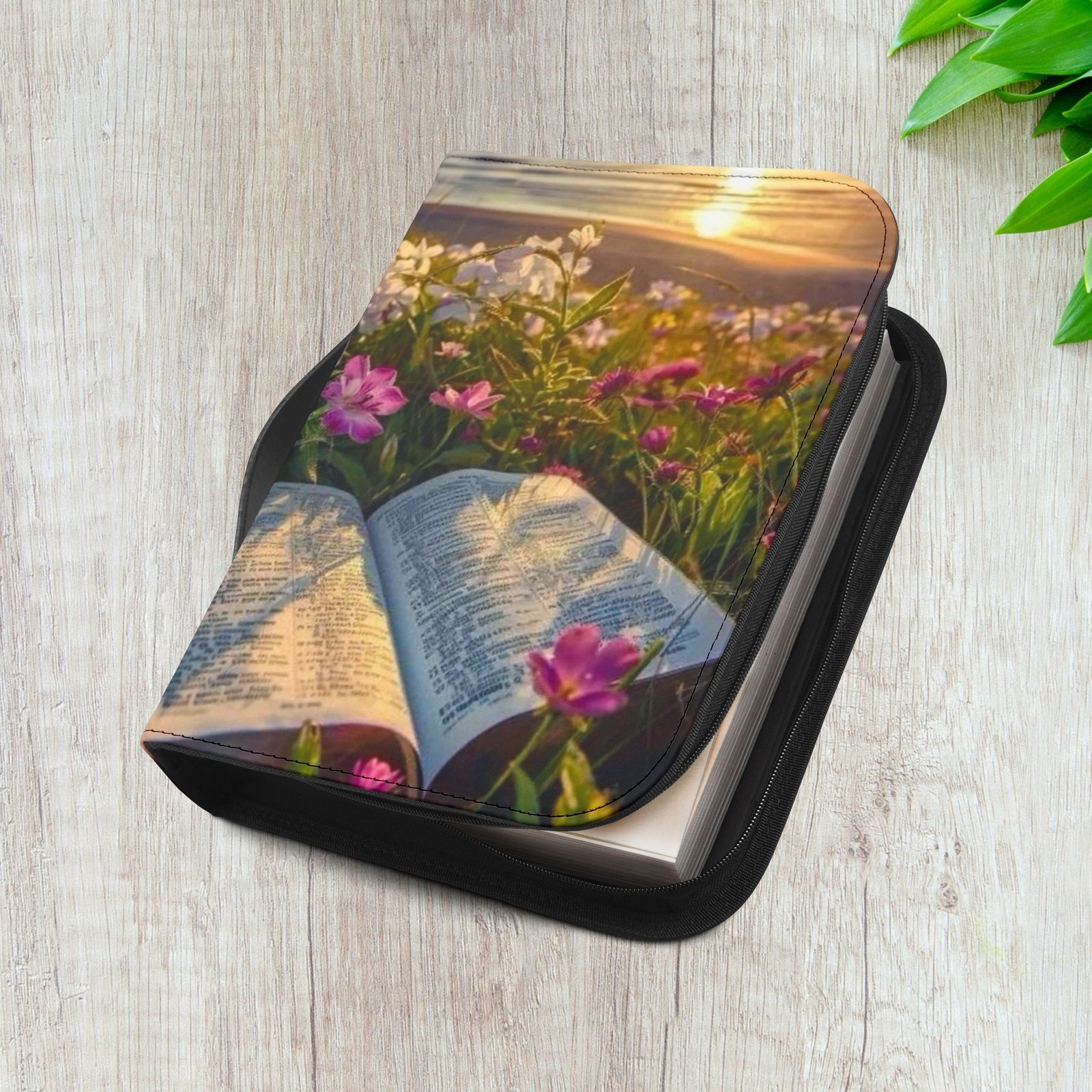 Moments with God at Sunrise Floral Bible Cover - Image 20