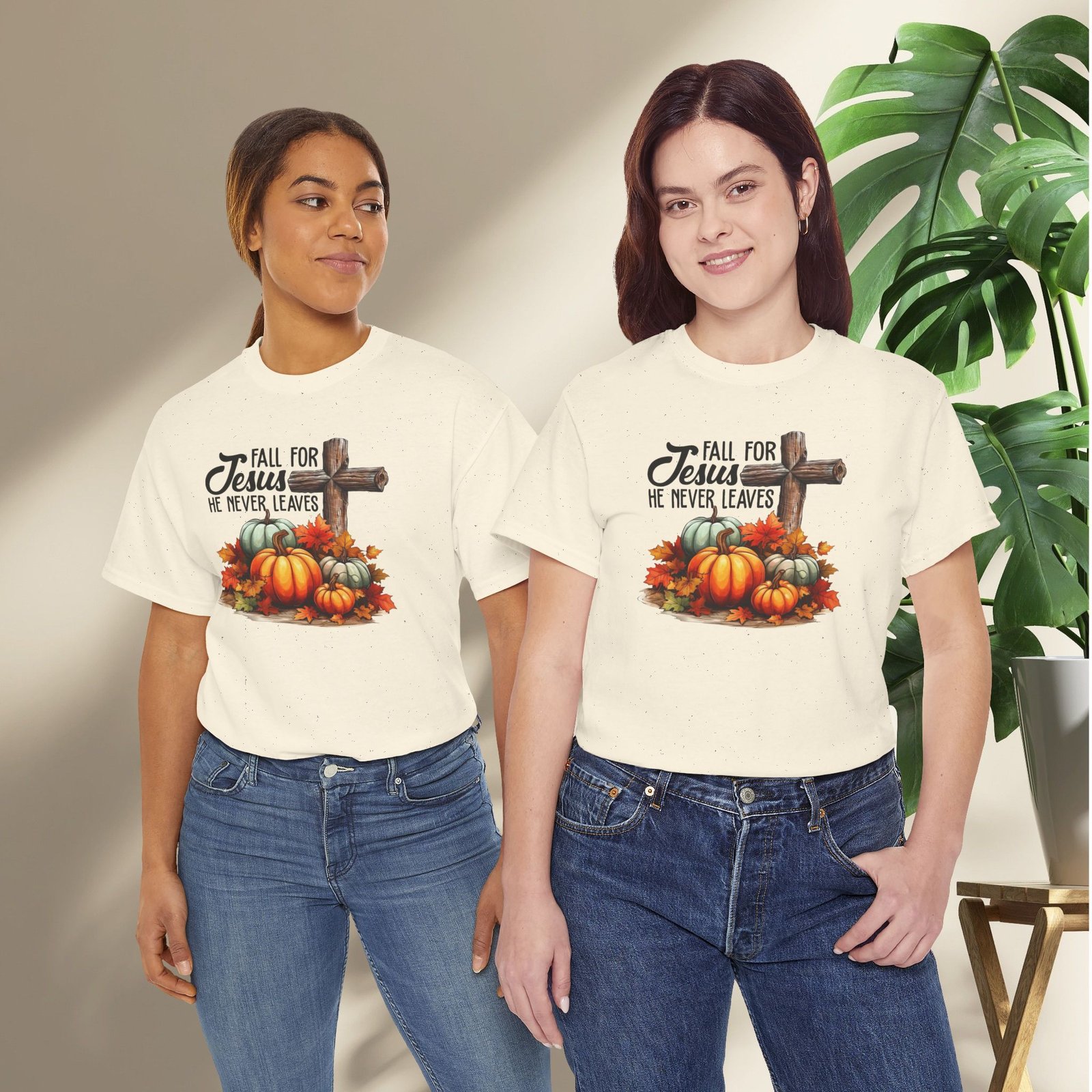 Fall for Jesus  — Pumpkin Cross Christian Unisex T-Shirt - Image 12