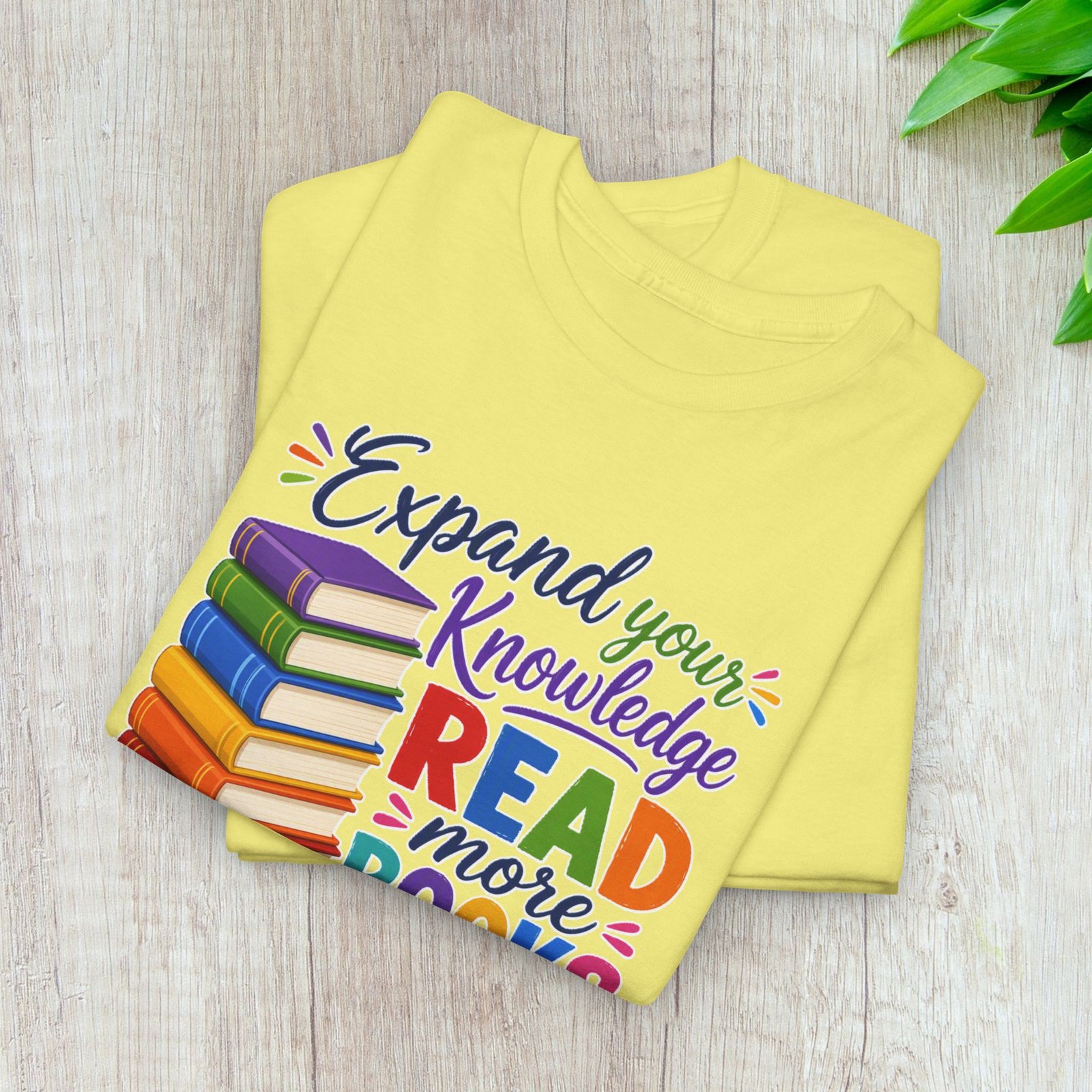 "Expand Your Knowledge" Read More Books T-Shirt - Image 22