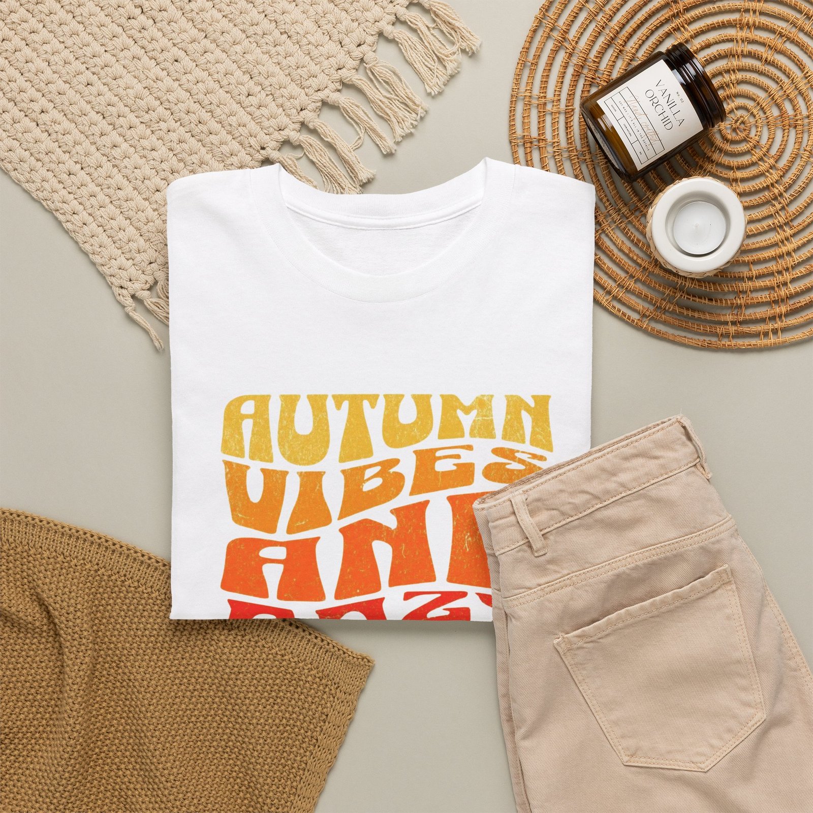 Autumn Vibes Cozy Nights Unisex T-Shirt - Image 3