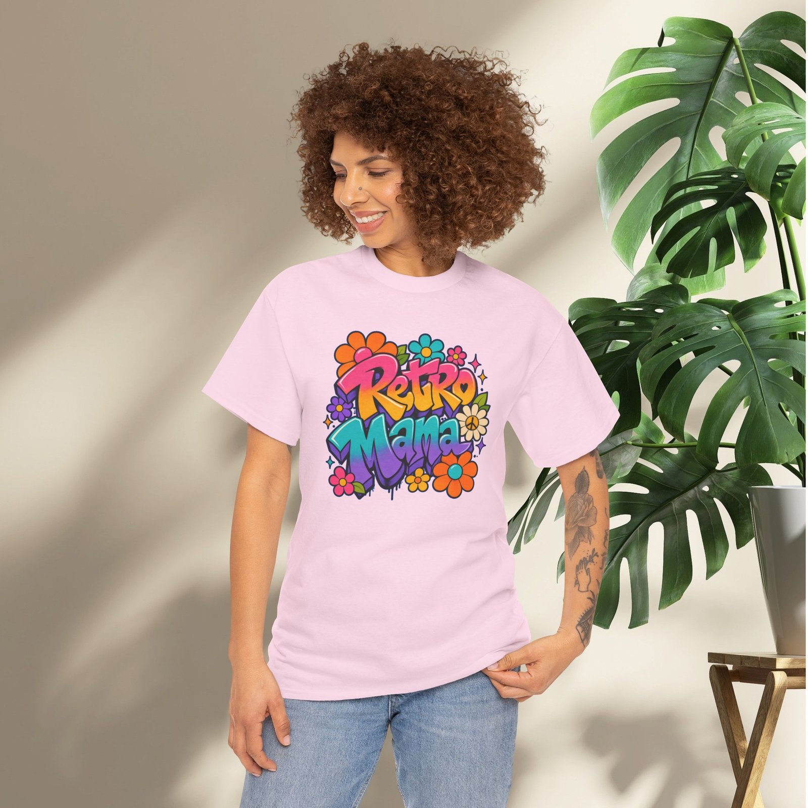 Retro Mama T‑Shirt — 70s Flower Power - Image 54