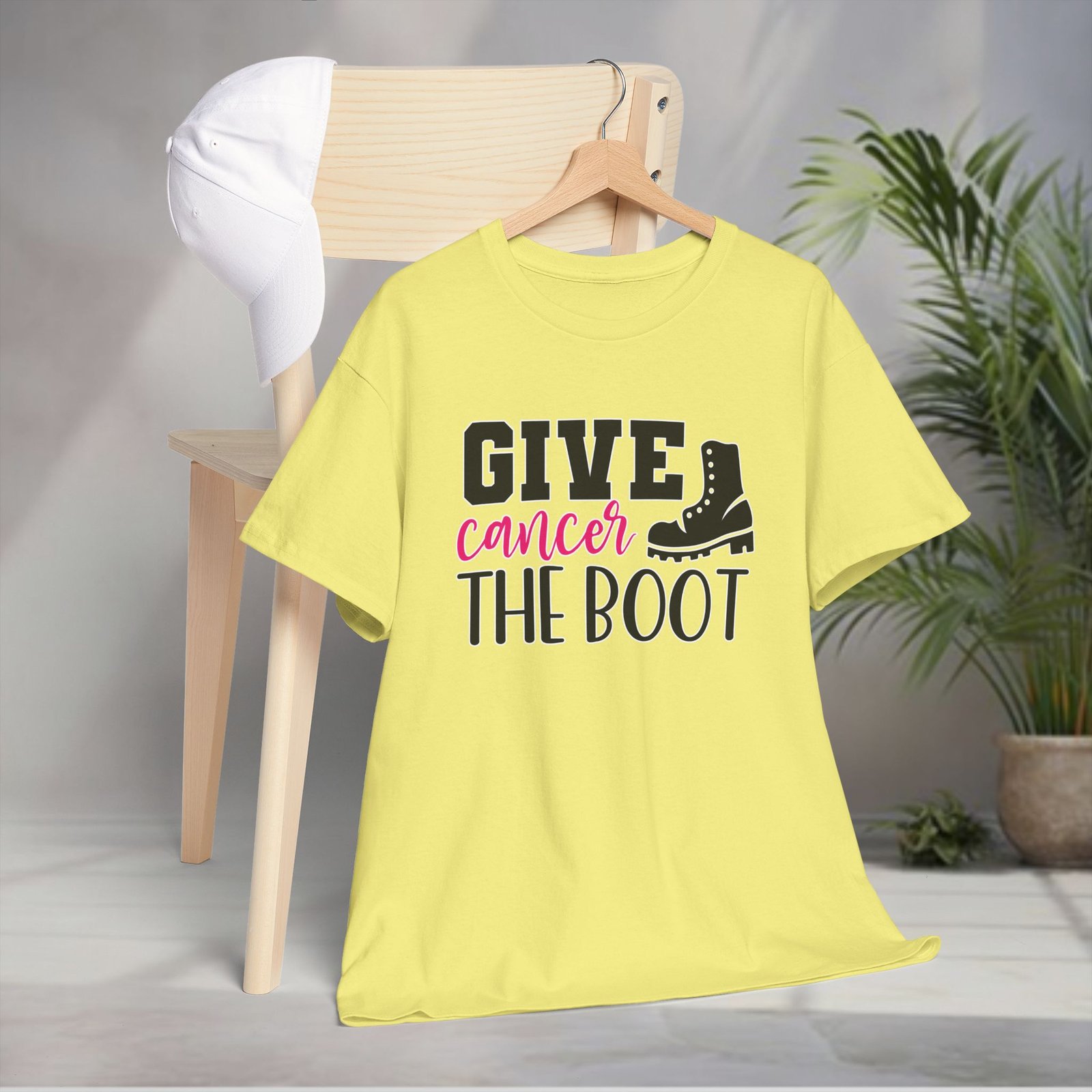 Give Cancer the Boot T-Shirt — Breast Cancer Awareness - Image 25