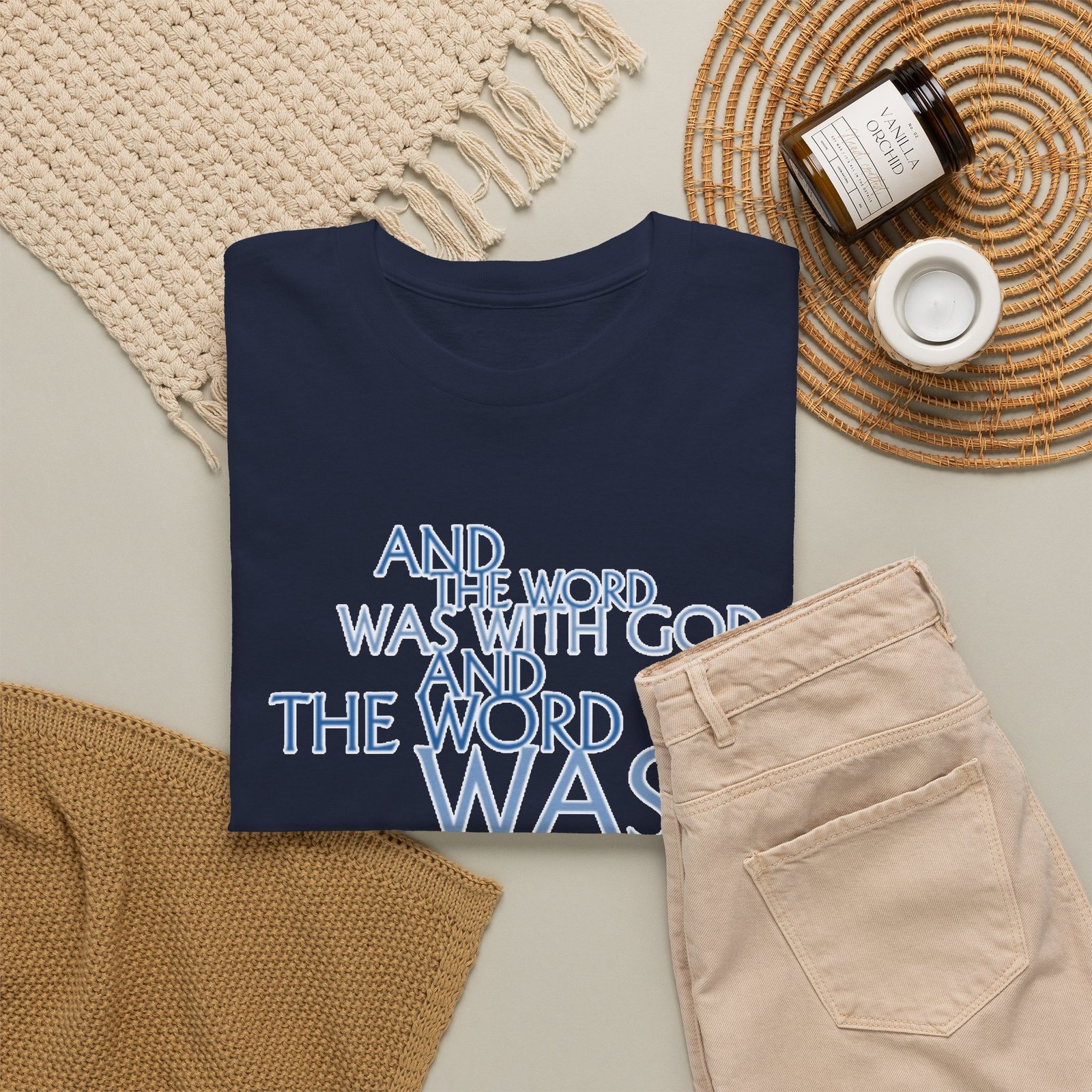 "The Word Was God" John 1:1 Unisex Scripture T-Shirt - Image 26