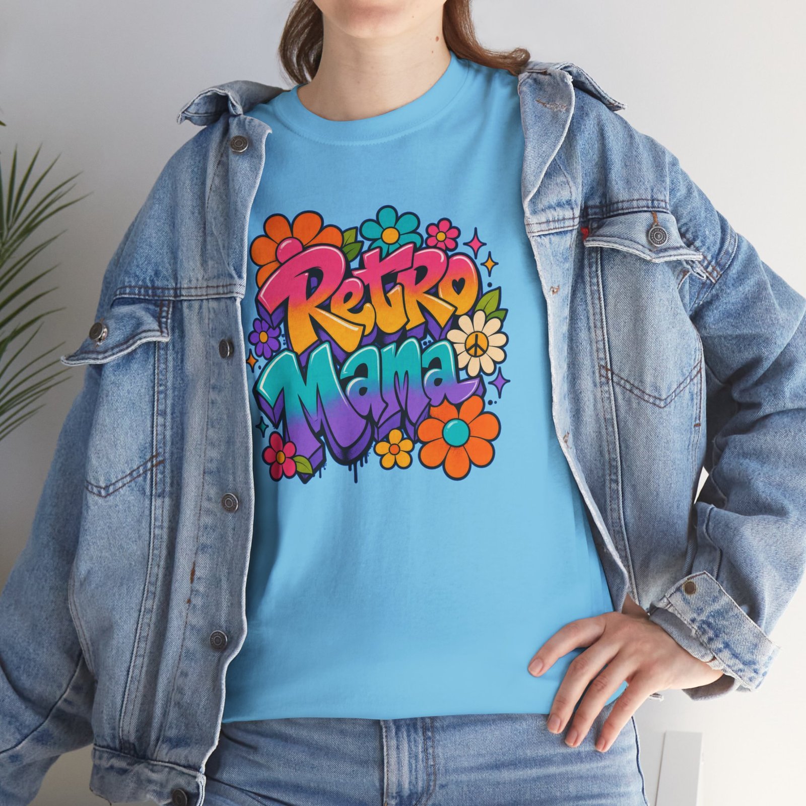 Retro Mama T‑Shirt — 70s Flower Power - Image 49