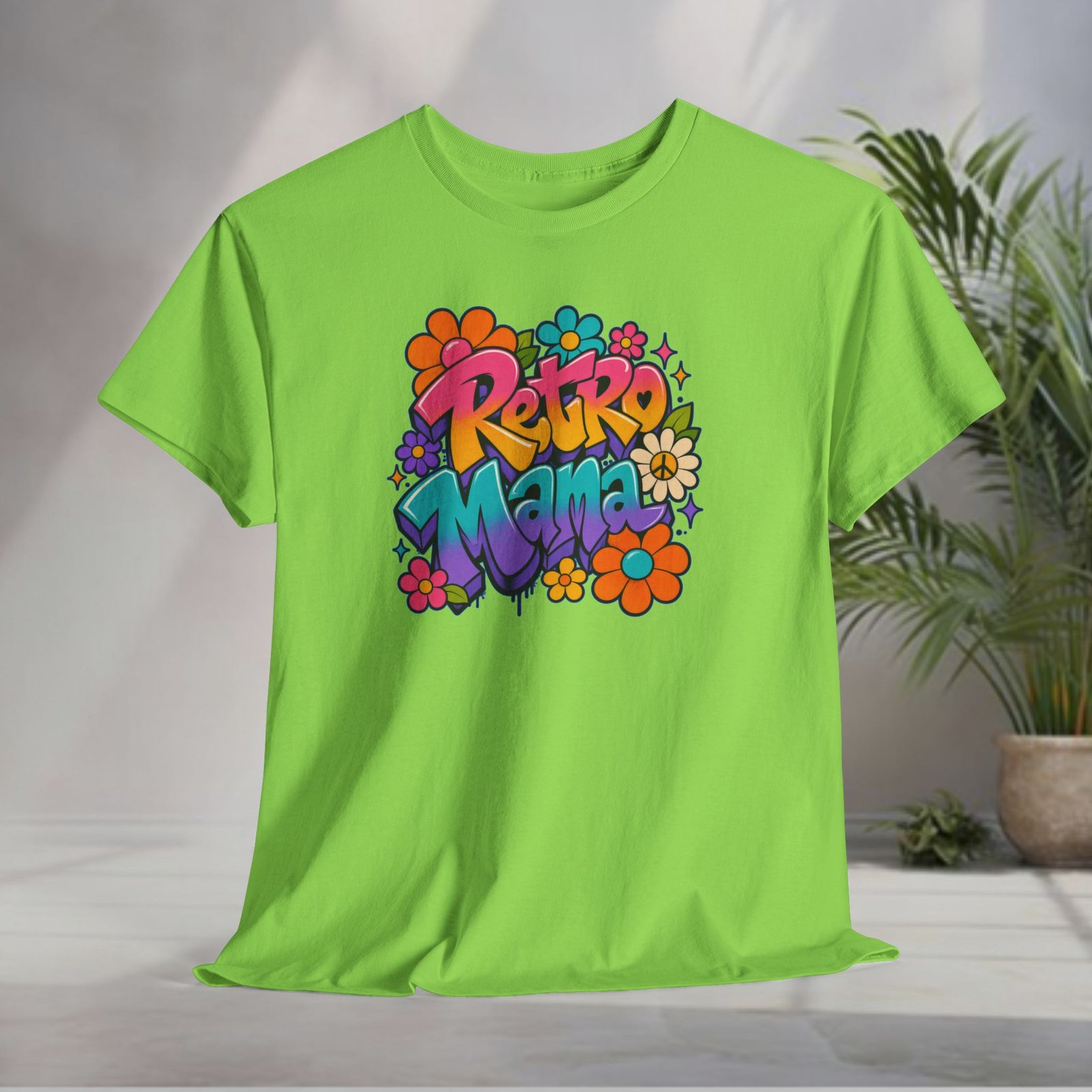 Retro Mama T‑Shirt — 70s Flower Power - Image 39